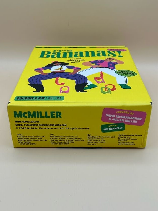 MCMILLER ENTERTAINMENT It’s Bananas! The Monkey Tail Game – Funny – Open Box