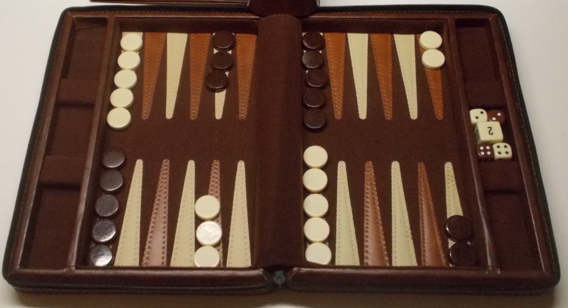 Magnetic Travel Backgammon Carry Zipper Case