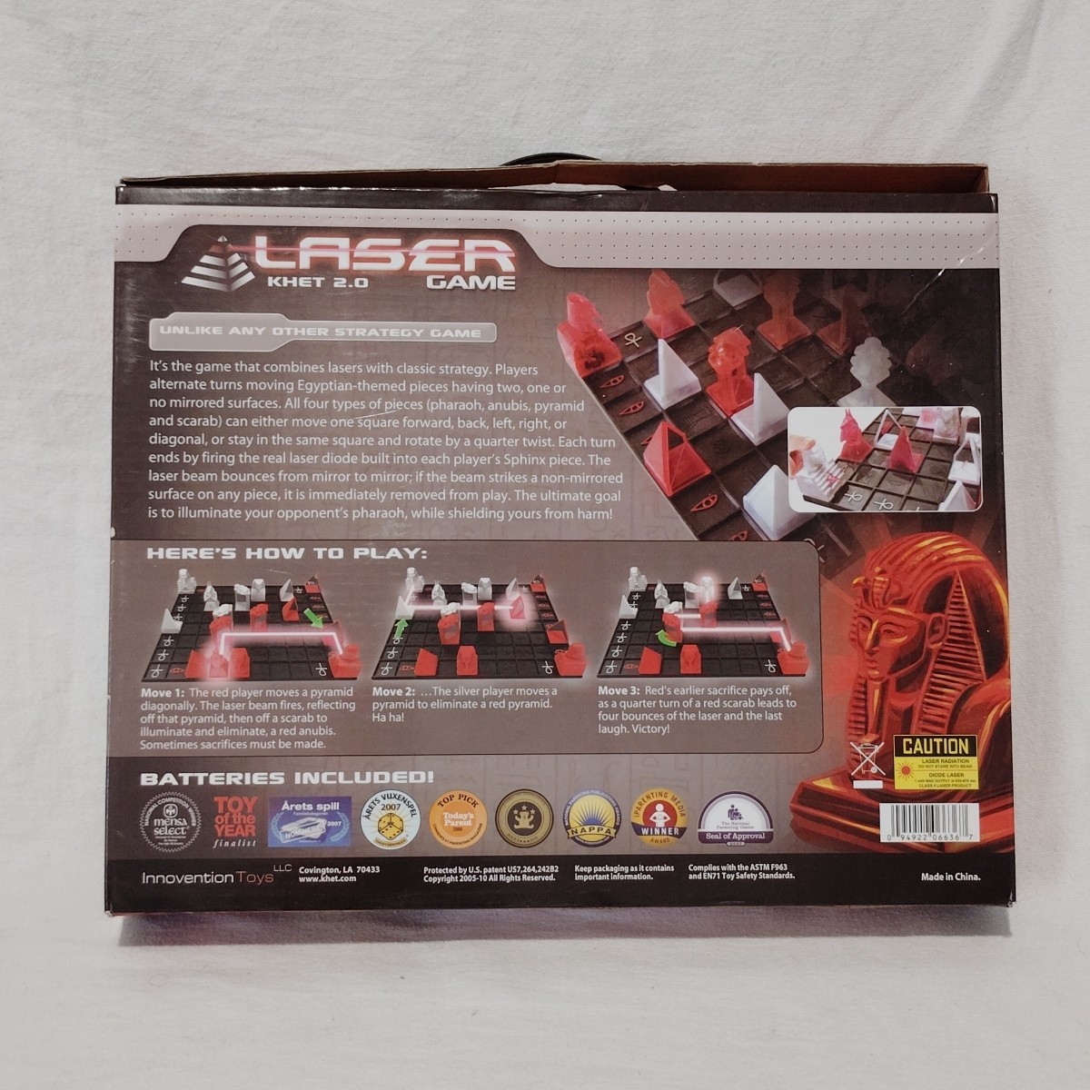 Laser Khet 2.0 Board Game Innovention Toys Strategy 100% Complete Mensa Award