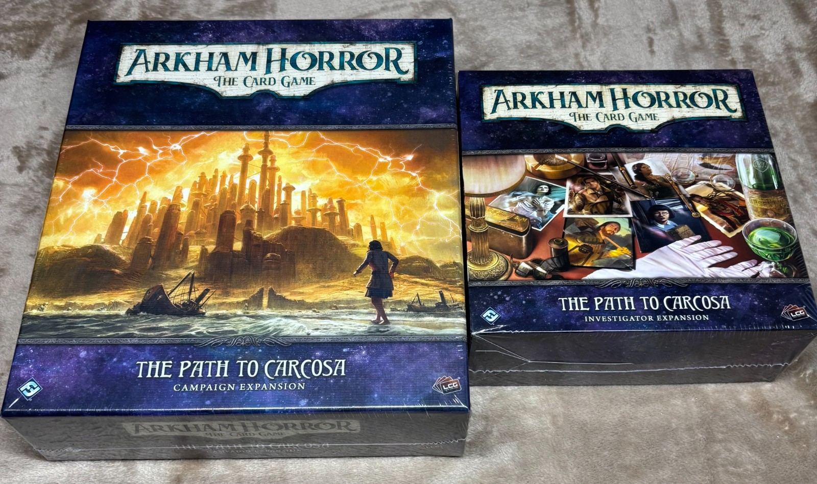 Arkham Horror LCG Path to Carcosa Campaign & Investigator Expansion Bundle New