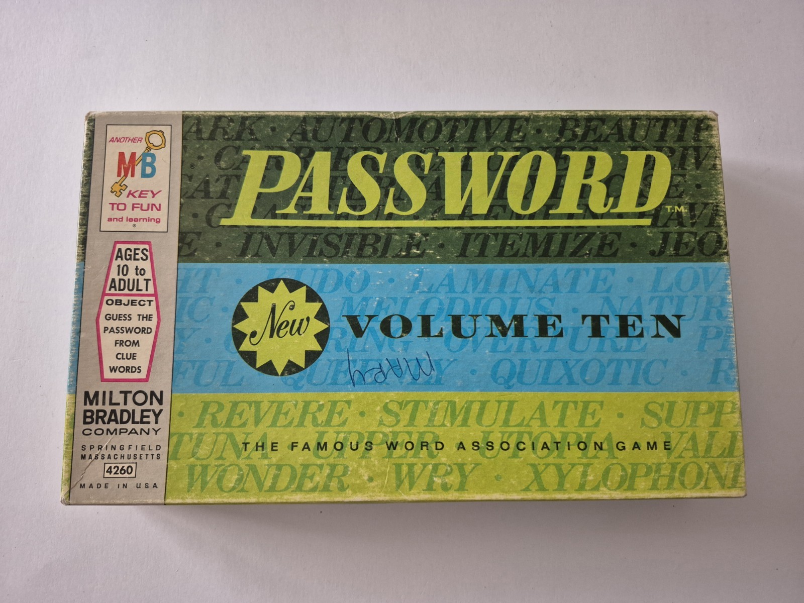 Vintage Password Board Game Volume Ten Milton Bradley 4260 Complete Score Pad