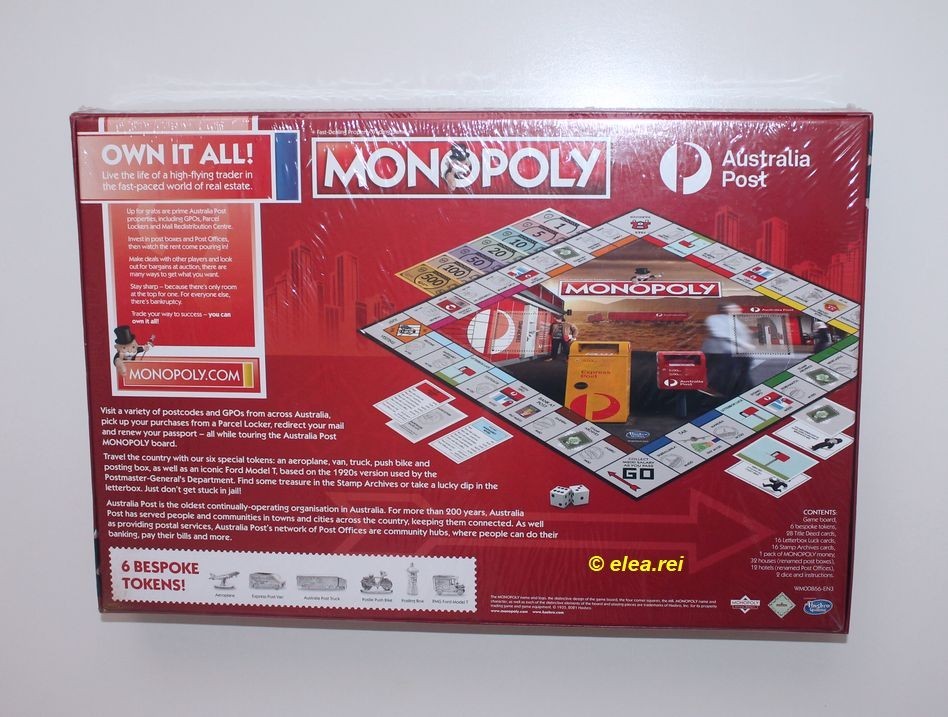 MONOPOLY Australia Post Edition Board Game Hasbro WM00866-EN3 Family NEW SEALED