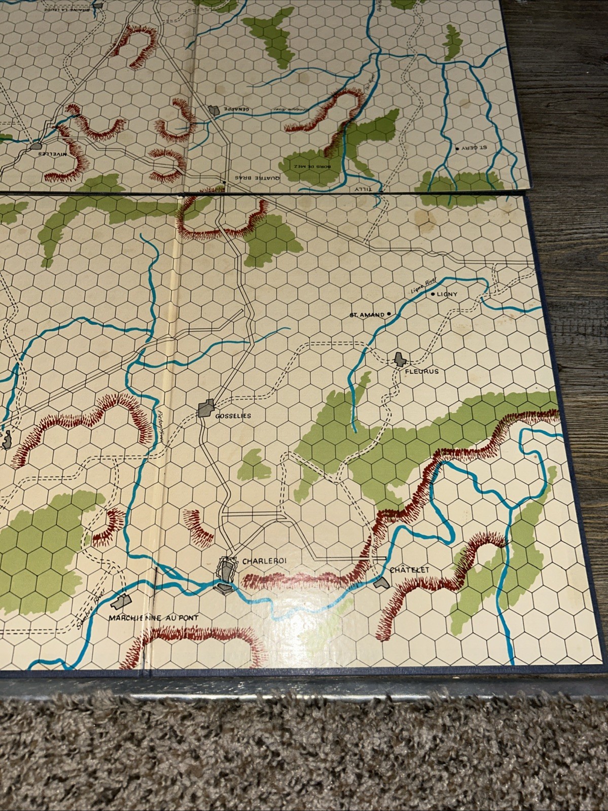 Waterloo Board Game Avalon Hill 1962 Campaign War Game Punched Napoleon PUNCHED