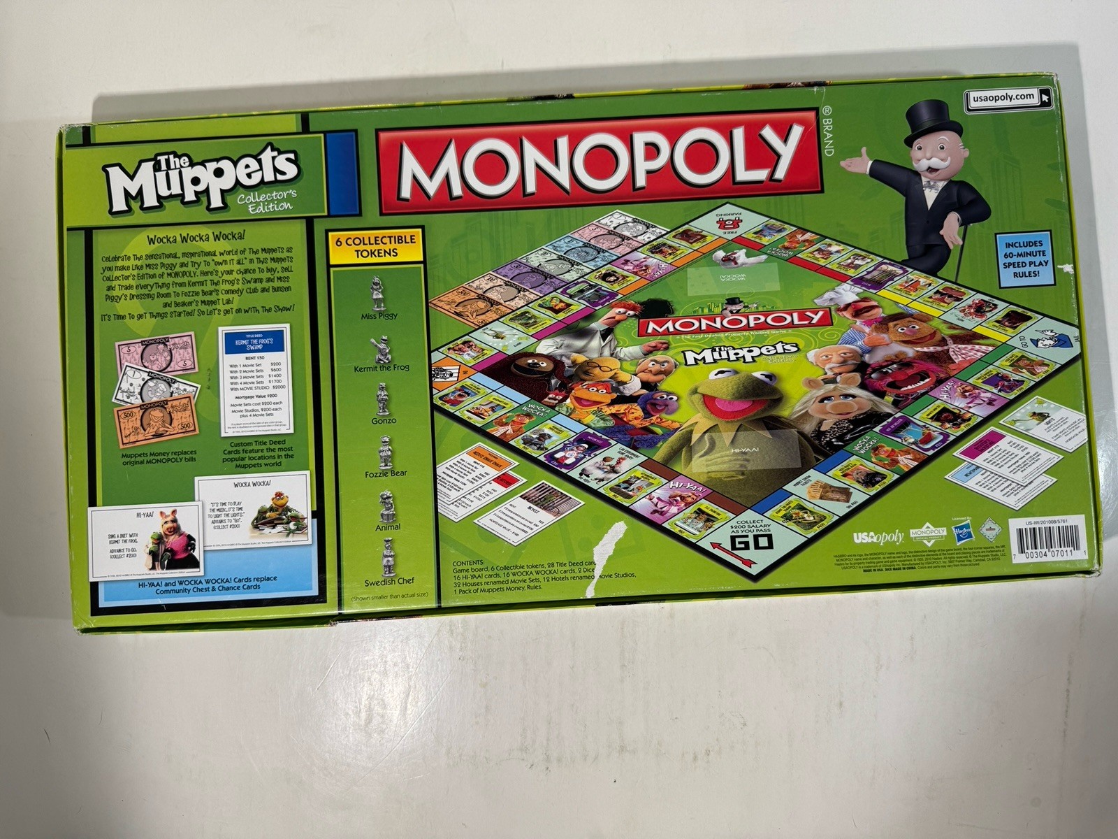 Monopoly The Muppets Collector’s Edition Board Game 2010 Incomplete 4 Tokens