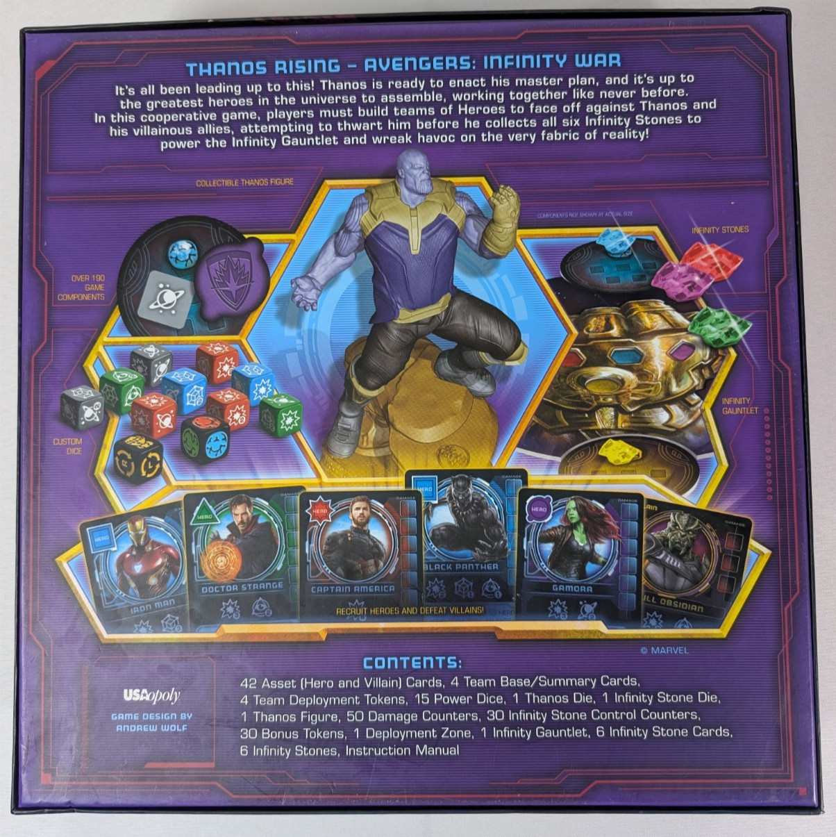 Complete copy of Thanos Rising: Avengers Infinity War by USAopoly / Marvel.