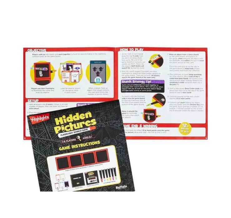 Highlights For Children – Hidden Pictures Flashlight Search Board Game