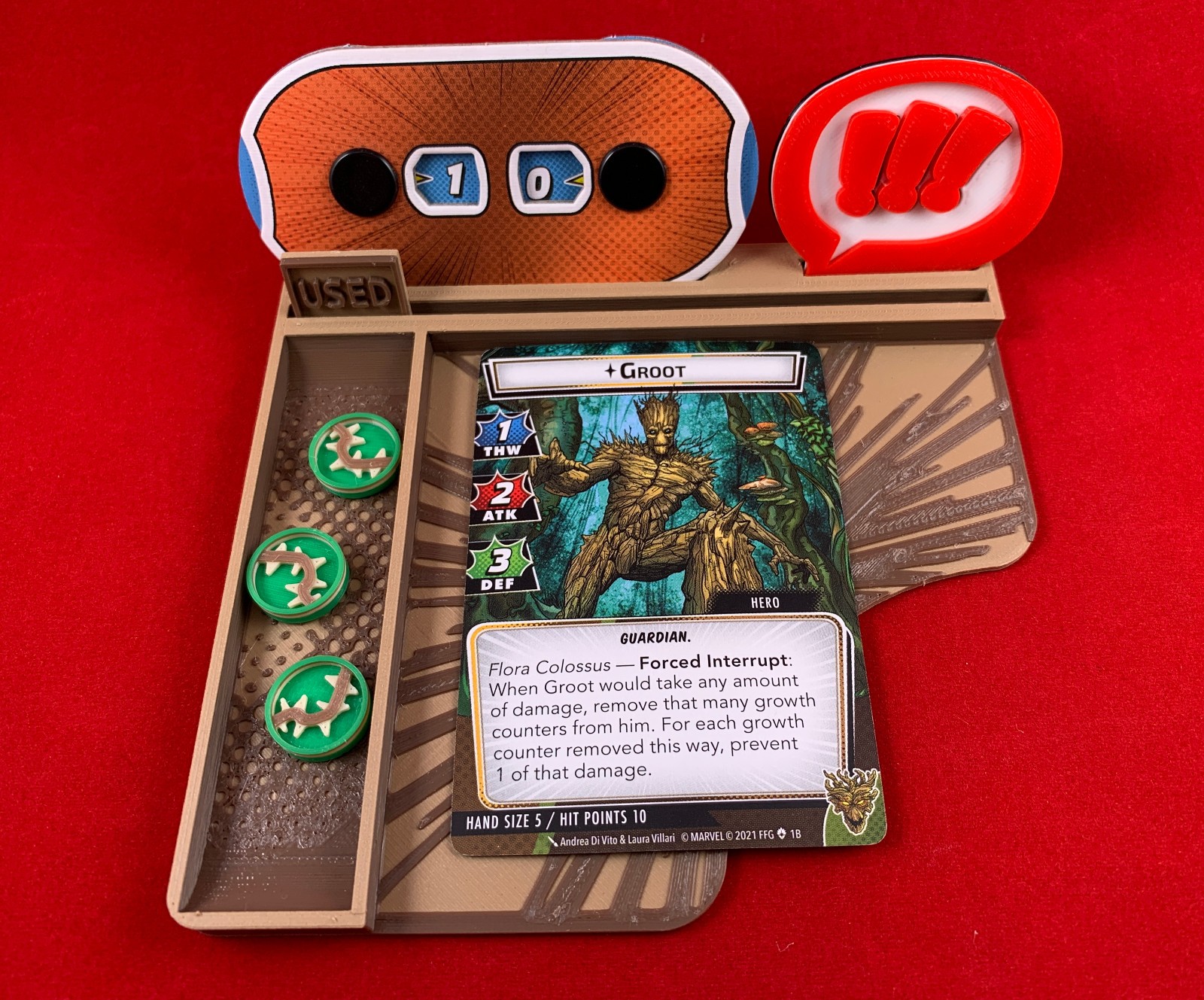 Marvel Champions™ compatible Hero Dashboard/Tray Custom 3D printed