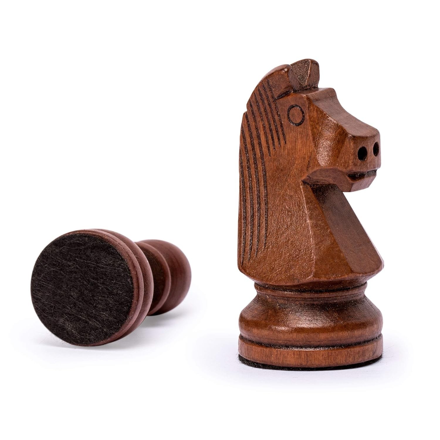 Staunton Tournament Chessmen with Extra Queens and Wooden Box 3-inch King