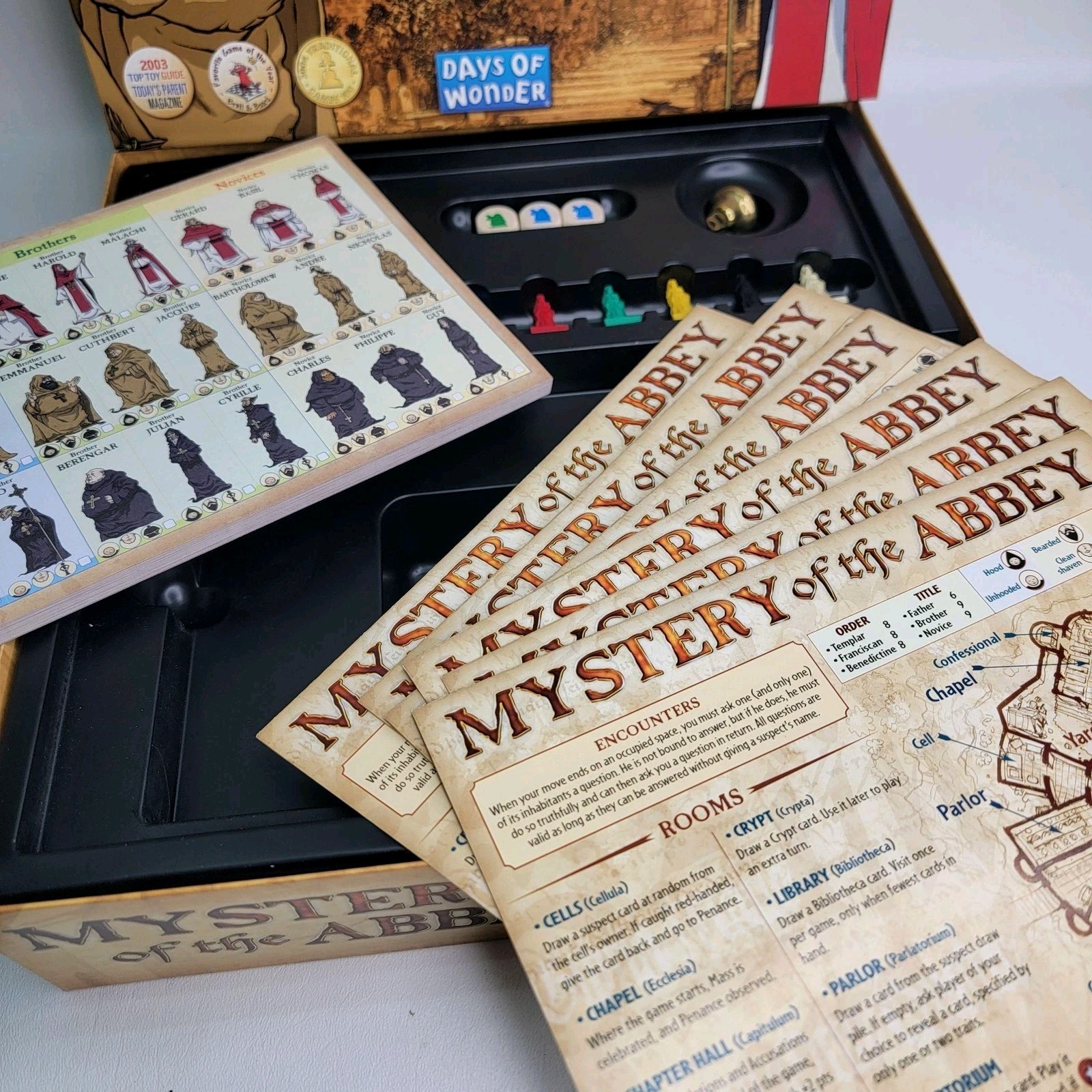 Vintage Mystery Of The Abbey Board Game Complete Days Of Wonder Deduction Crime
