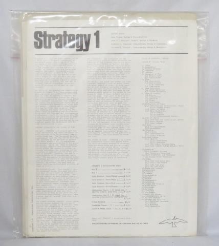 SPI 1971: Strategy I – Strategic Warfare War Zip Game (UNPUNCHED) MINT