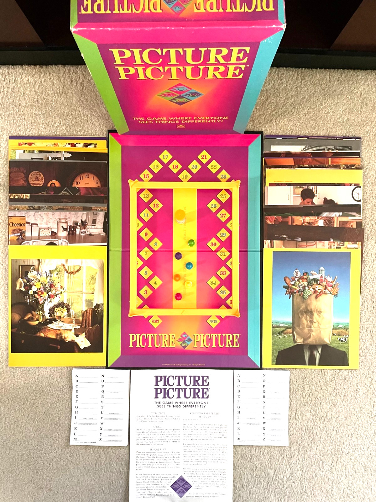 Picture Picture Board Game by Golden from 1992 Complete and Excellent Condition!