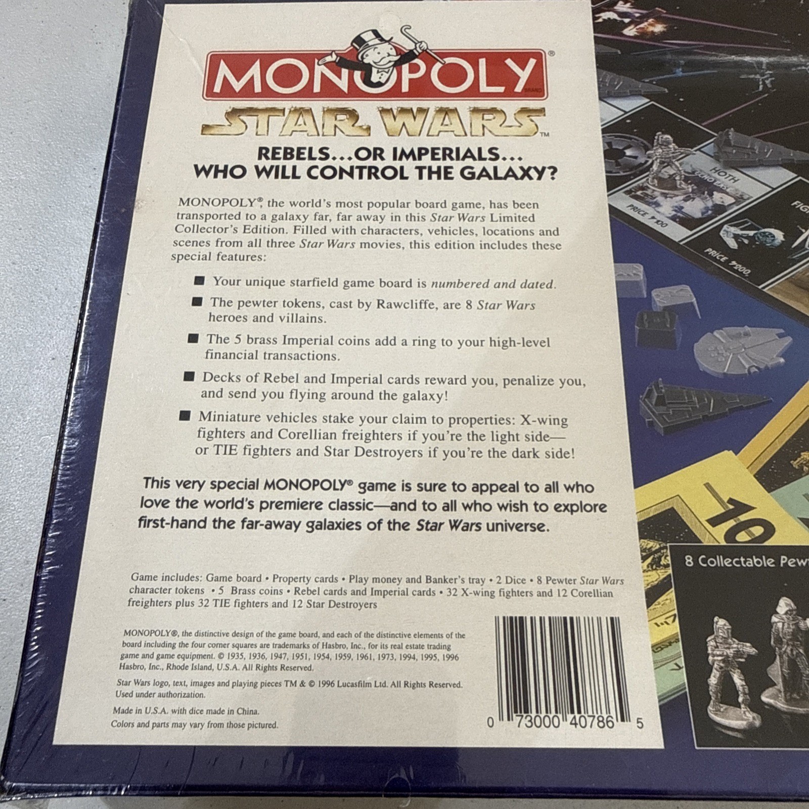 Star Wars Monopoly Game 1996 Limited Collectors Edition 20th Anniversary
