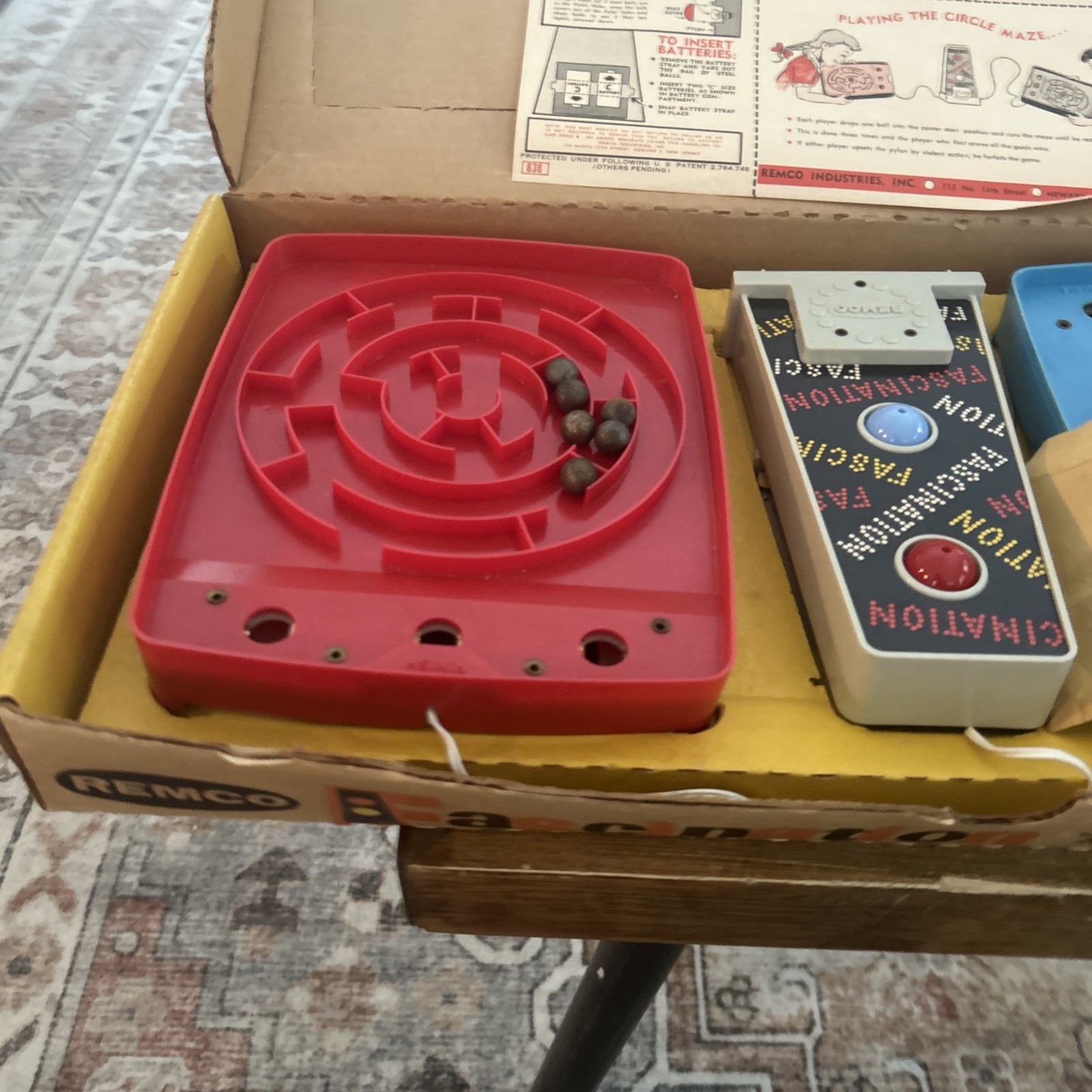 1961 Remco Fascination Electric Maze Game Orig Box UNTESTED