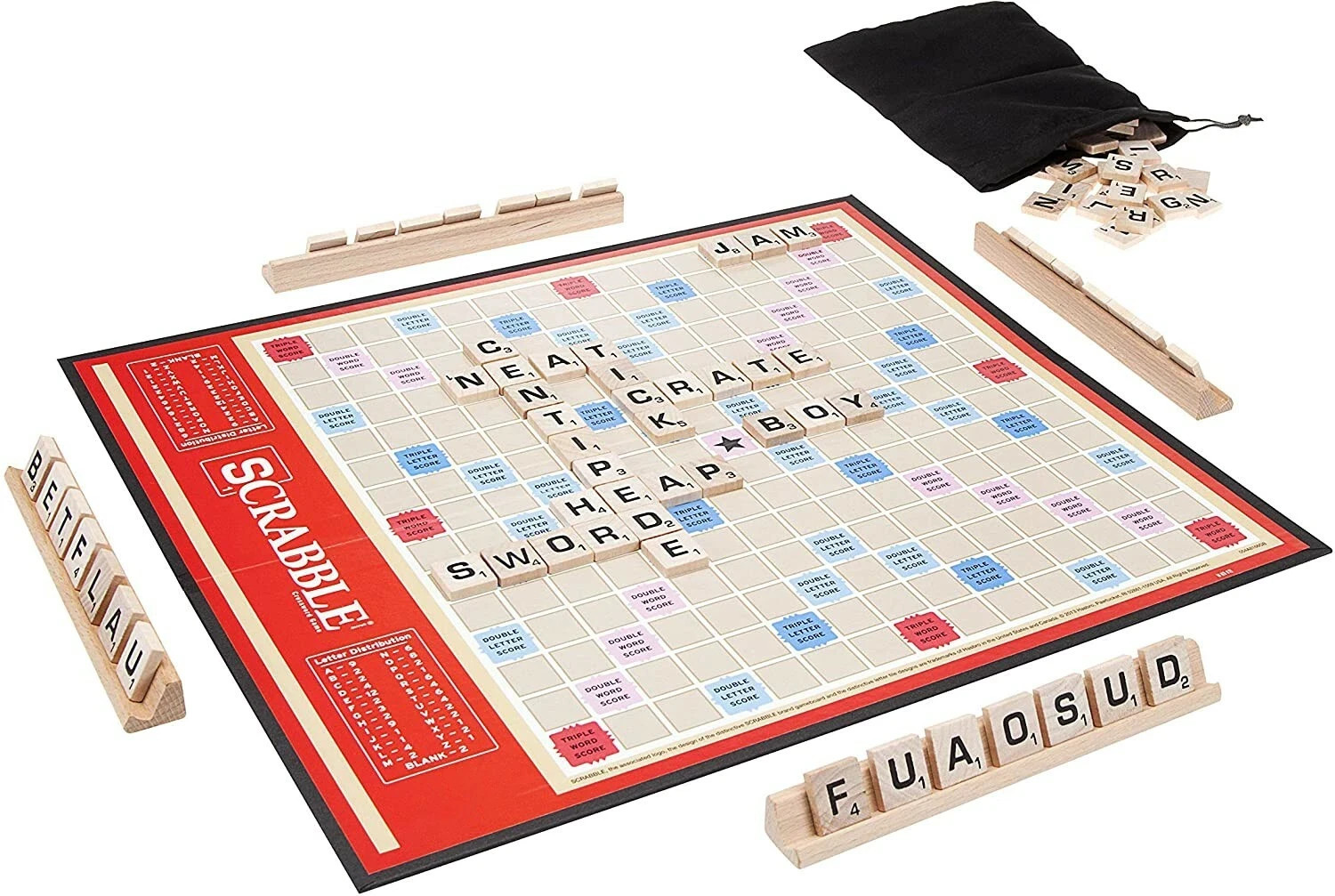 New Scrabble Crossword Board Game – Contents New – Damaged Packaging