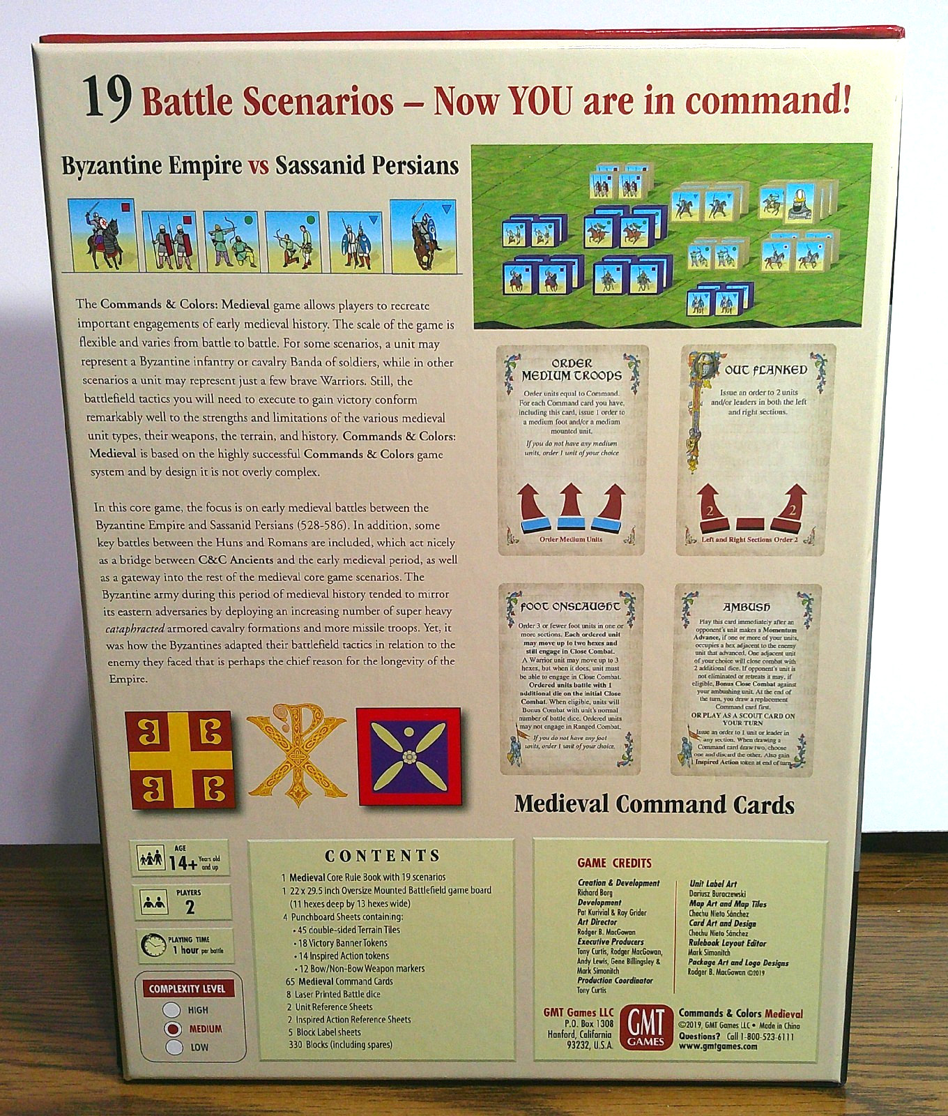 GMT Medieval Byzantine vs Sassanid Empires Command & Colors by Richard Borg 2019