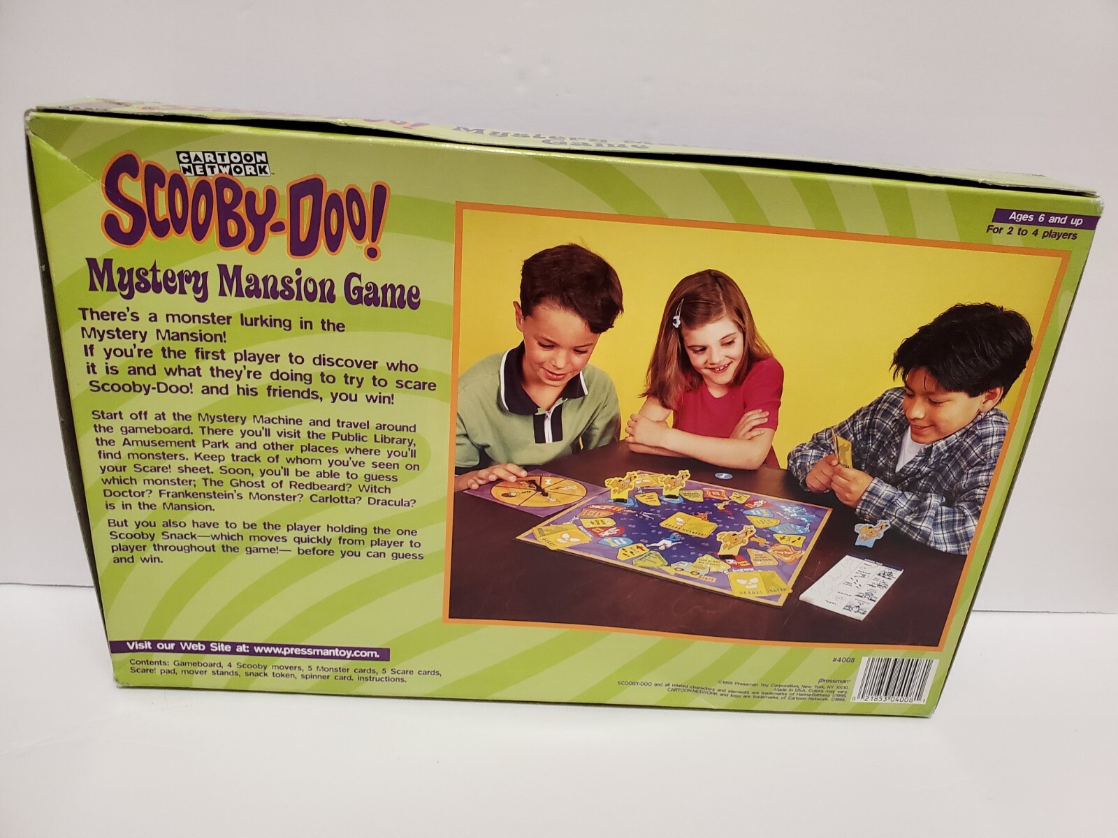 CT1 Scooby Doo Mystery Mansion Board Game 1999 Pressman Cartoon Network Complete