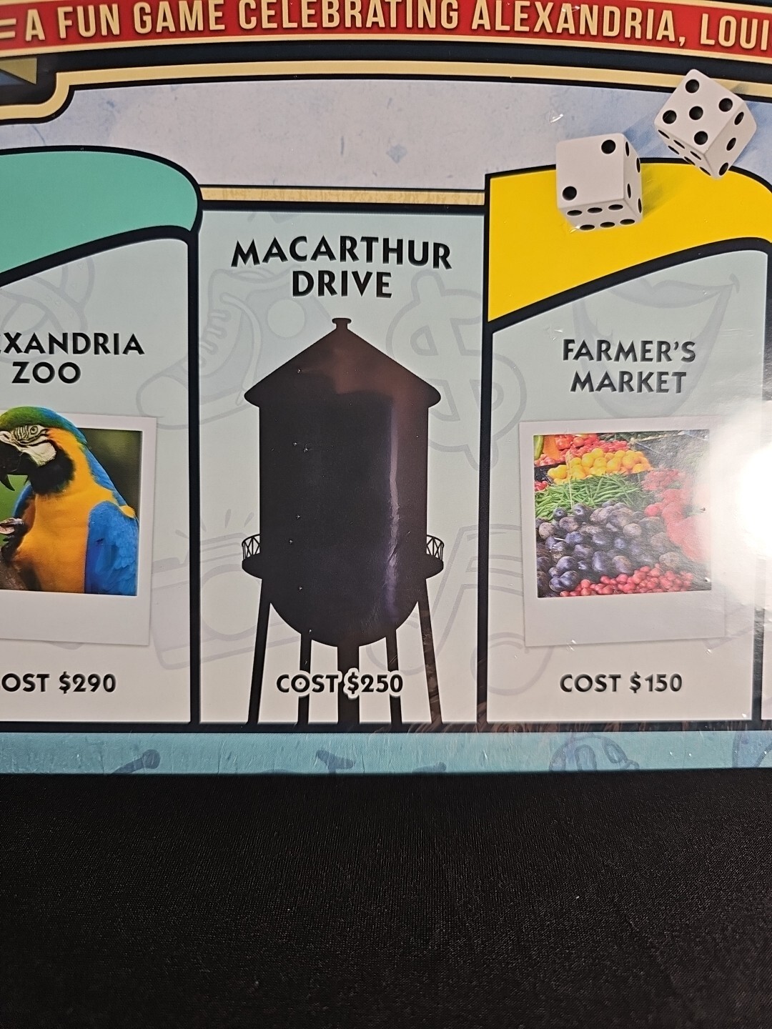 Late for the Sky Alexandria*Opoly Board Game – Alexandria, Louisiana – NEW Boxed