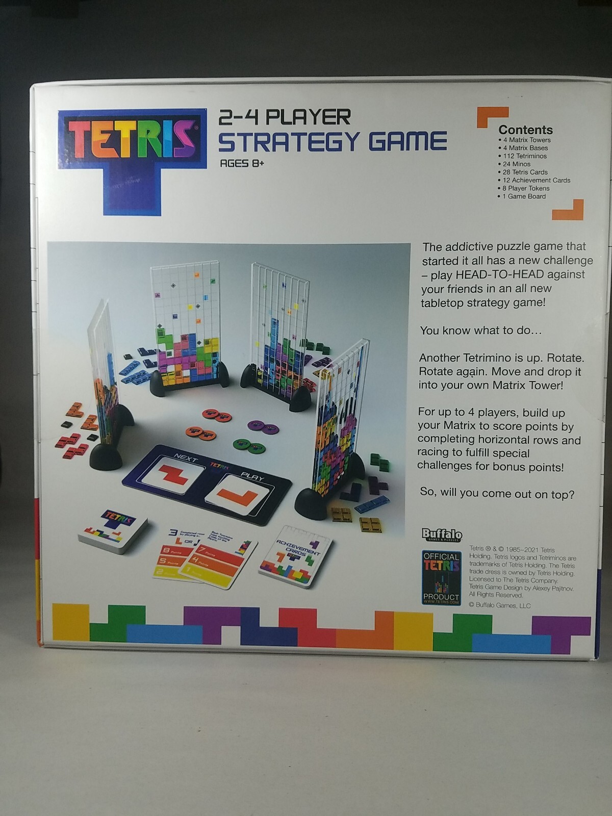 TETRIS Head To Head Strategy Board Game 2-4 Players