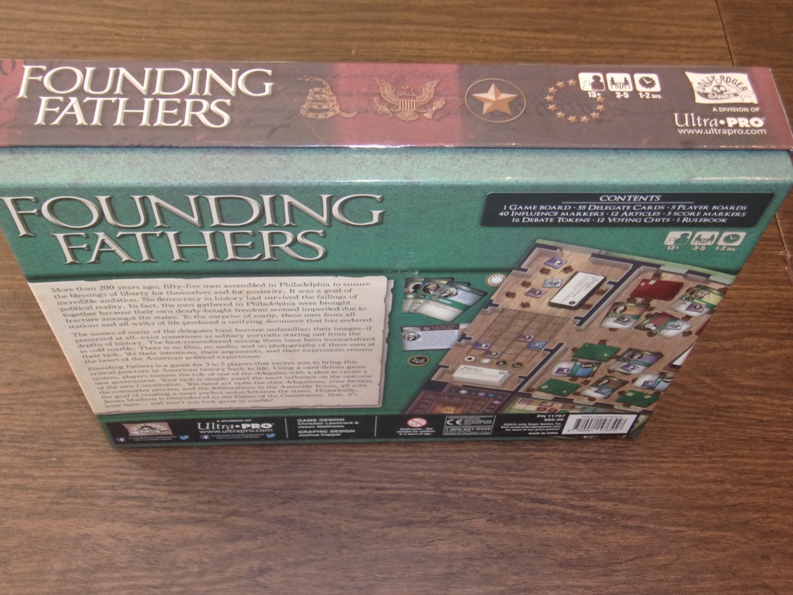 2015 Founding Fathers 2nd Edition Statesmanship Board Game Jolly Roger’s Games