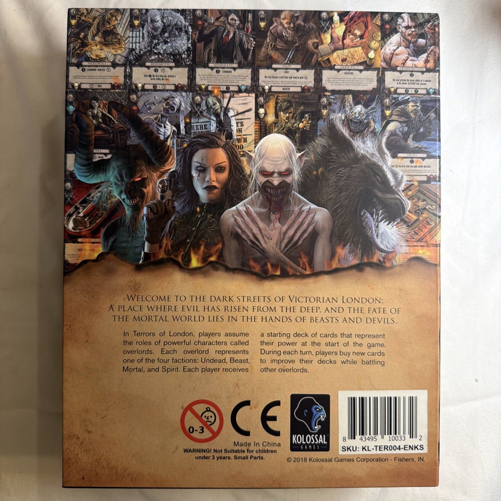 Terrors of London Card Game by Kolossal Games W/ 2 Expansion Card Sets Complete