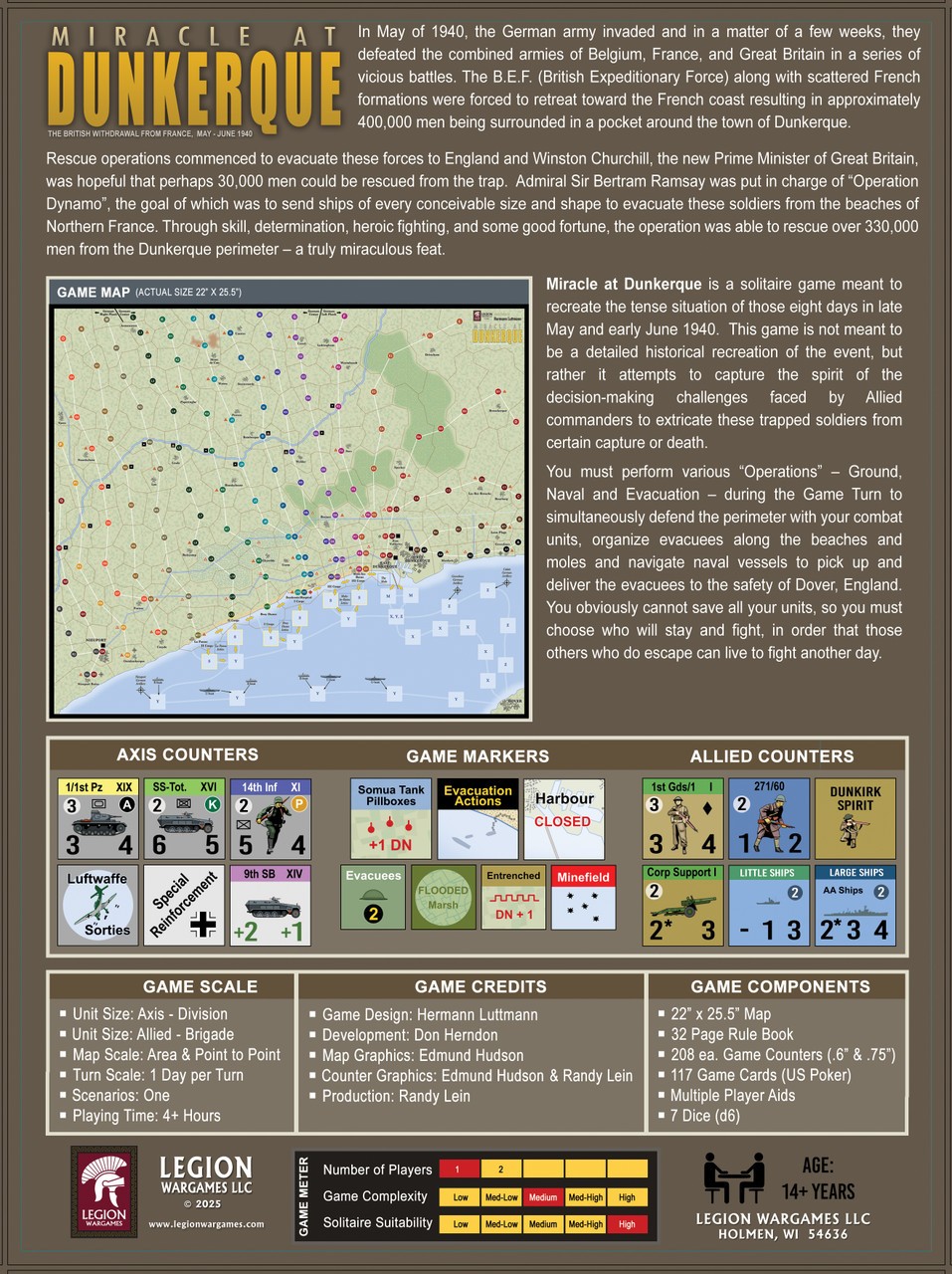 Legion Wargames Miracle At Dunkerque: The British Withdrawal From France NISW