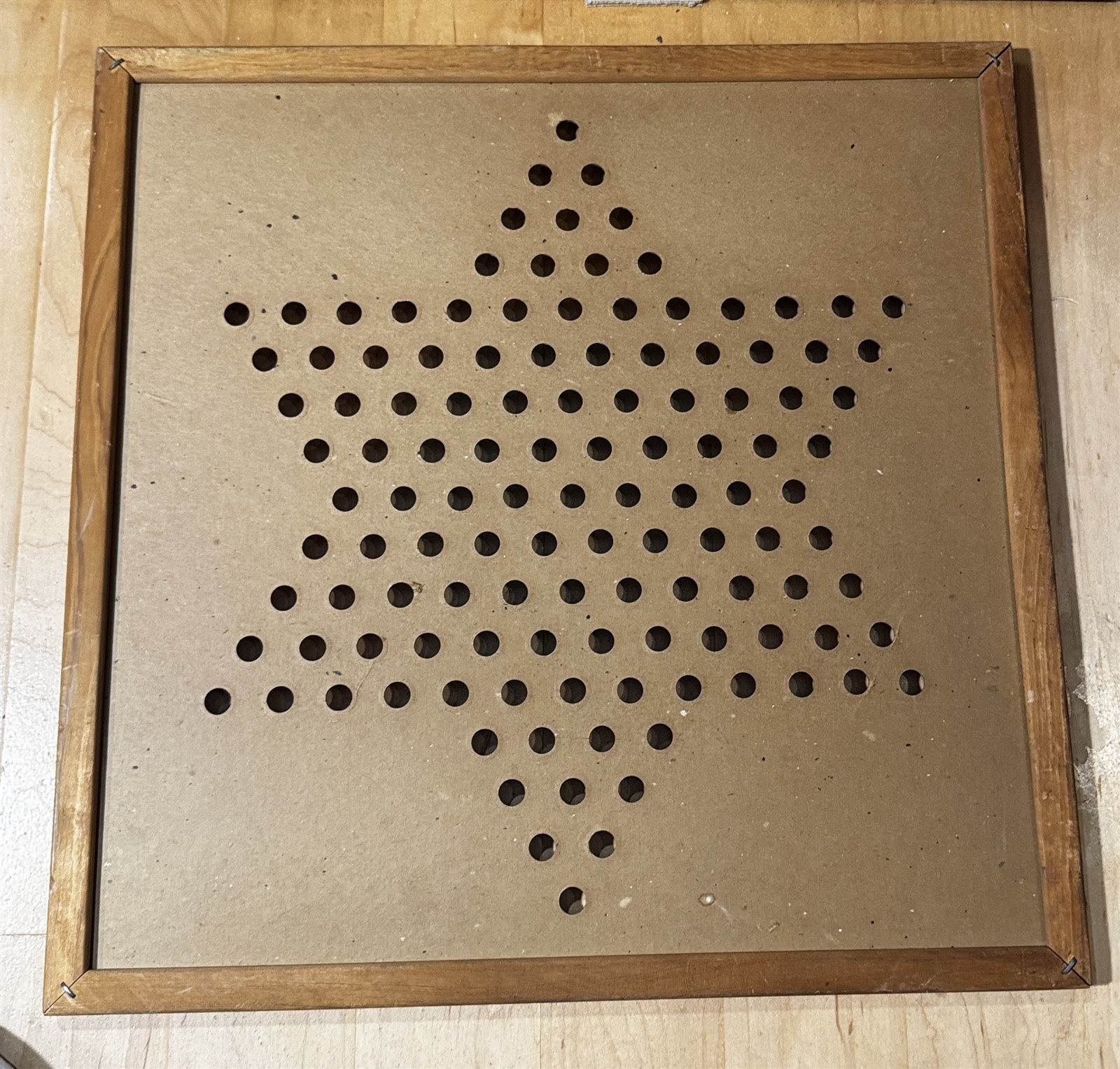 Vintage Whitman #5334 Chinese Checkers Game Board – 1944 – Wood Frame Lithograph