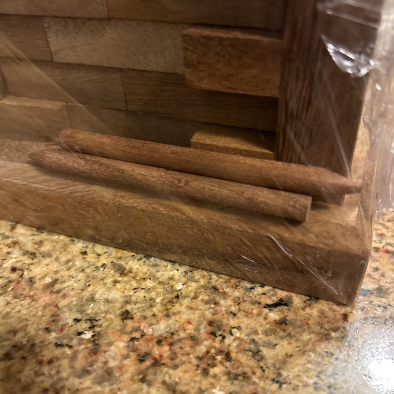 NEW IN WRAPPING Stacking TEAK Wood Block Game 11×8” Thailand