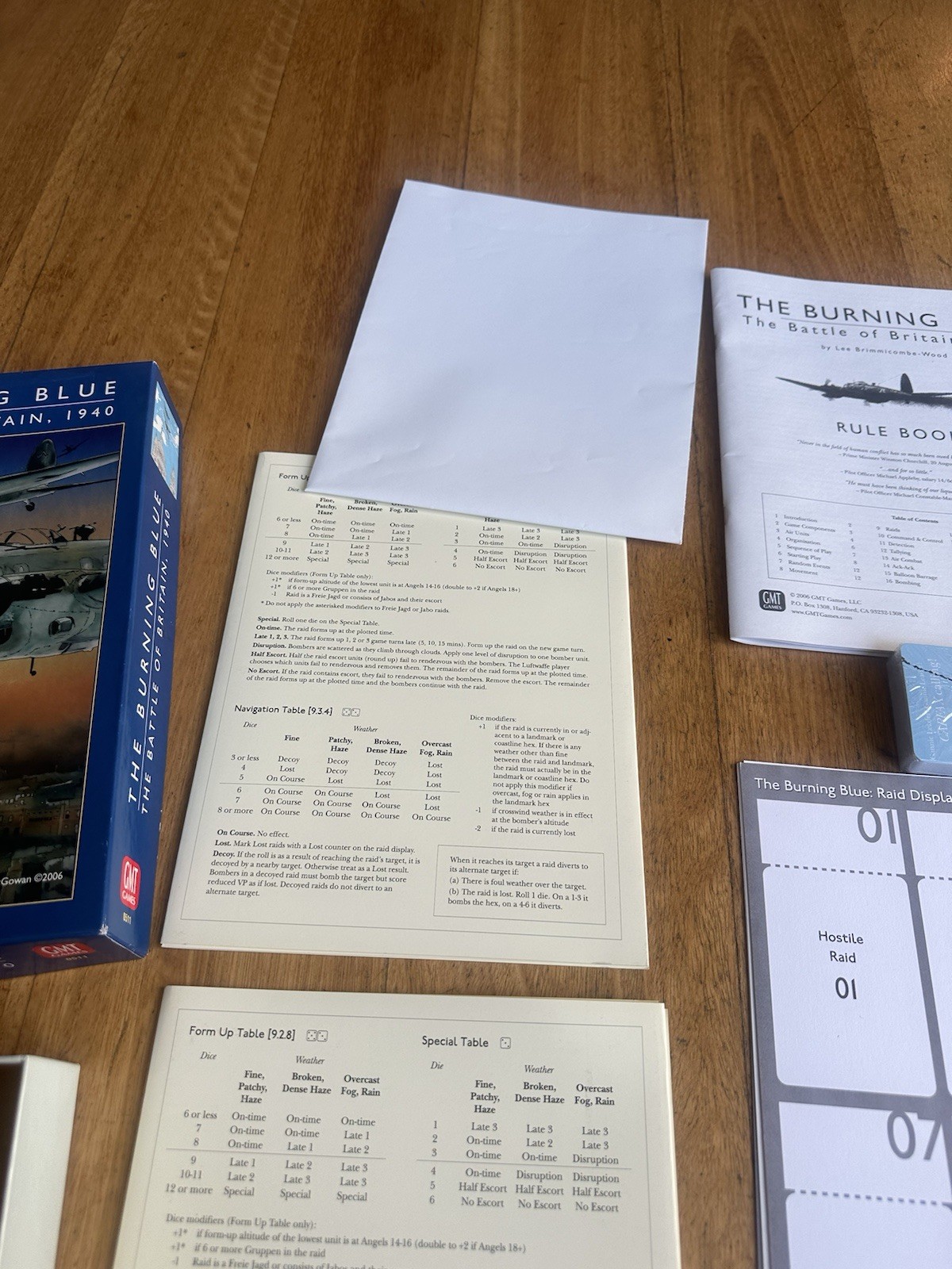 GMT The Burning Blue Battle of Britain, 1940 War Game – Sealed Cards – UNPUNCHED