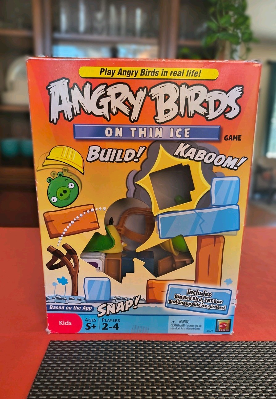 Angry Birds On Thin Ice Game Build Kaboom X3029 2011 Mattel COMPLETE