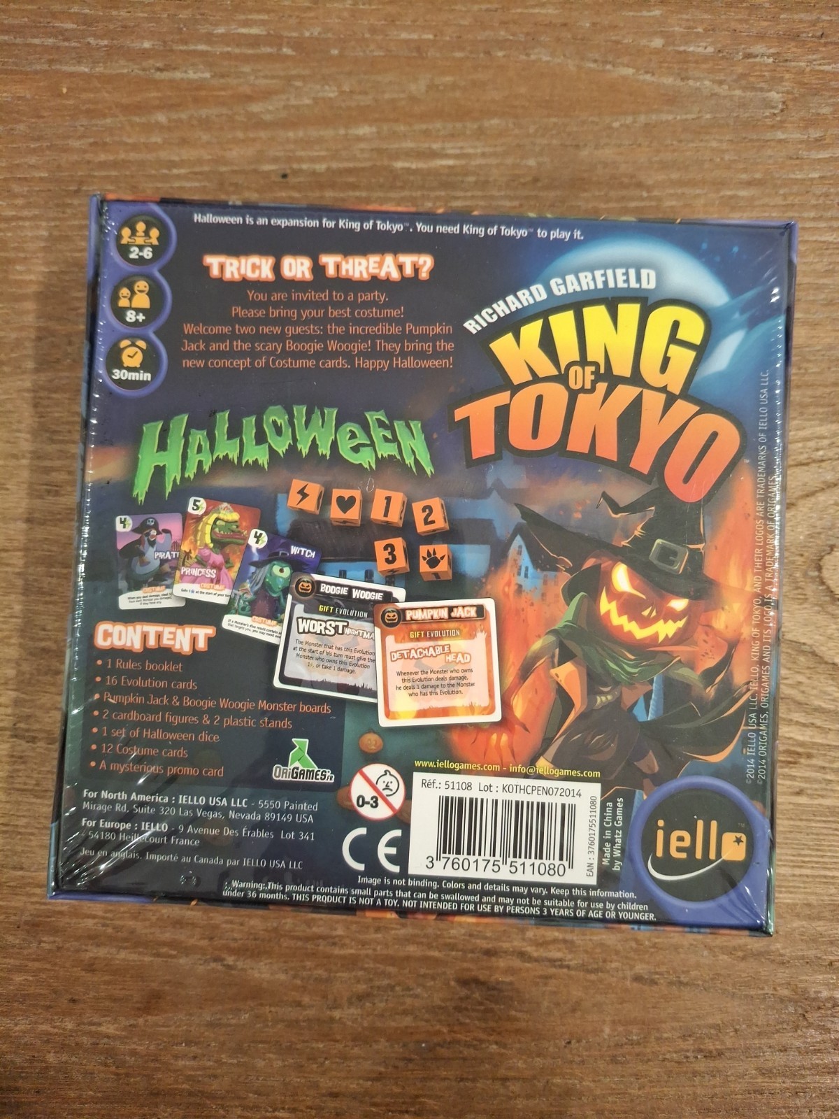 King of Tokyo Halloween Collector Pack 1 IELLO Board Game Expansion New Sealed