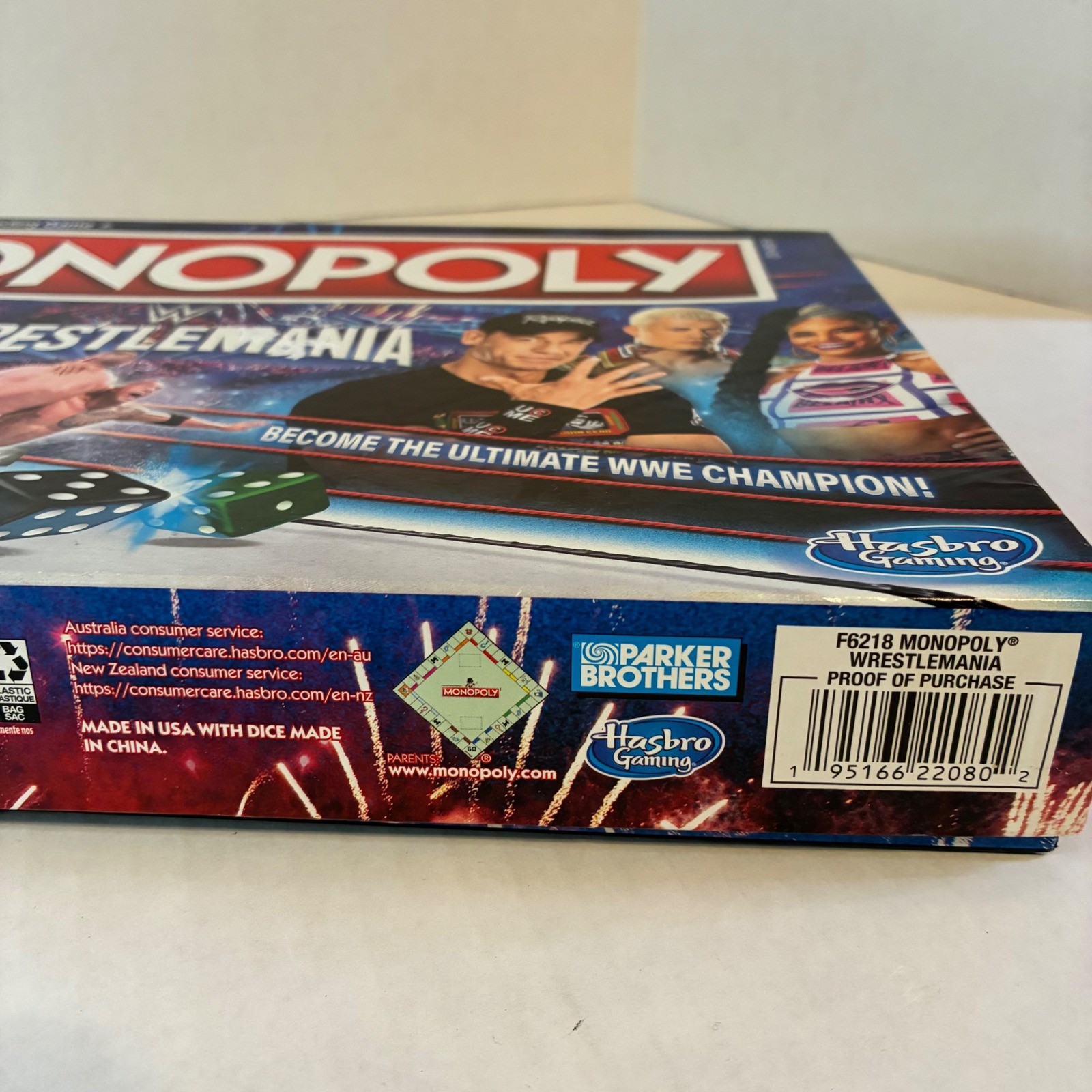 Monopoly WWE WrestleMania Board Game Hasbro Gaming 2023 Complete Edition