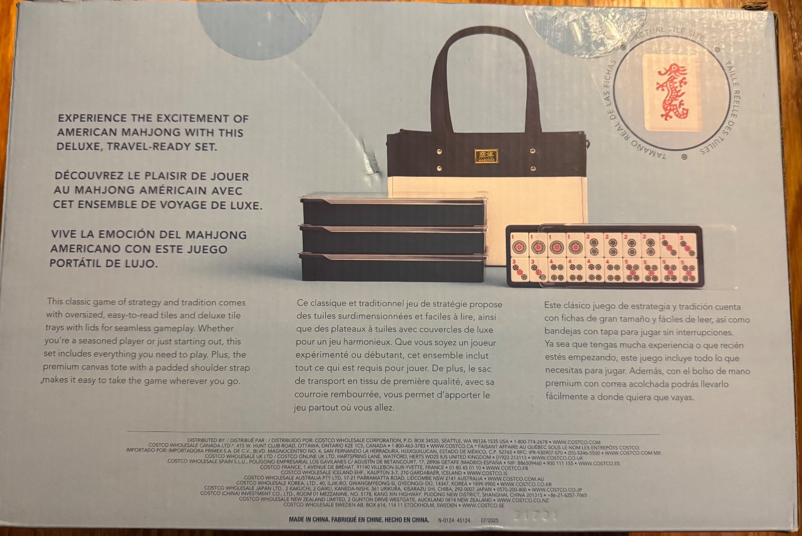 Winning Solution American Mahjong Set With Carrier Tote Bag with Shoulder Strap