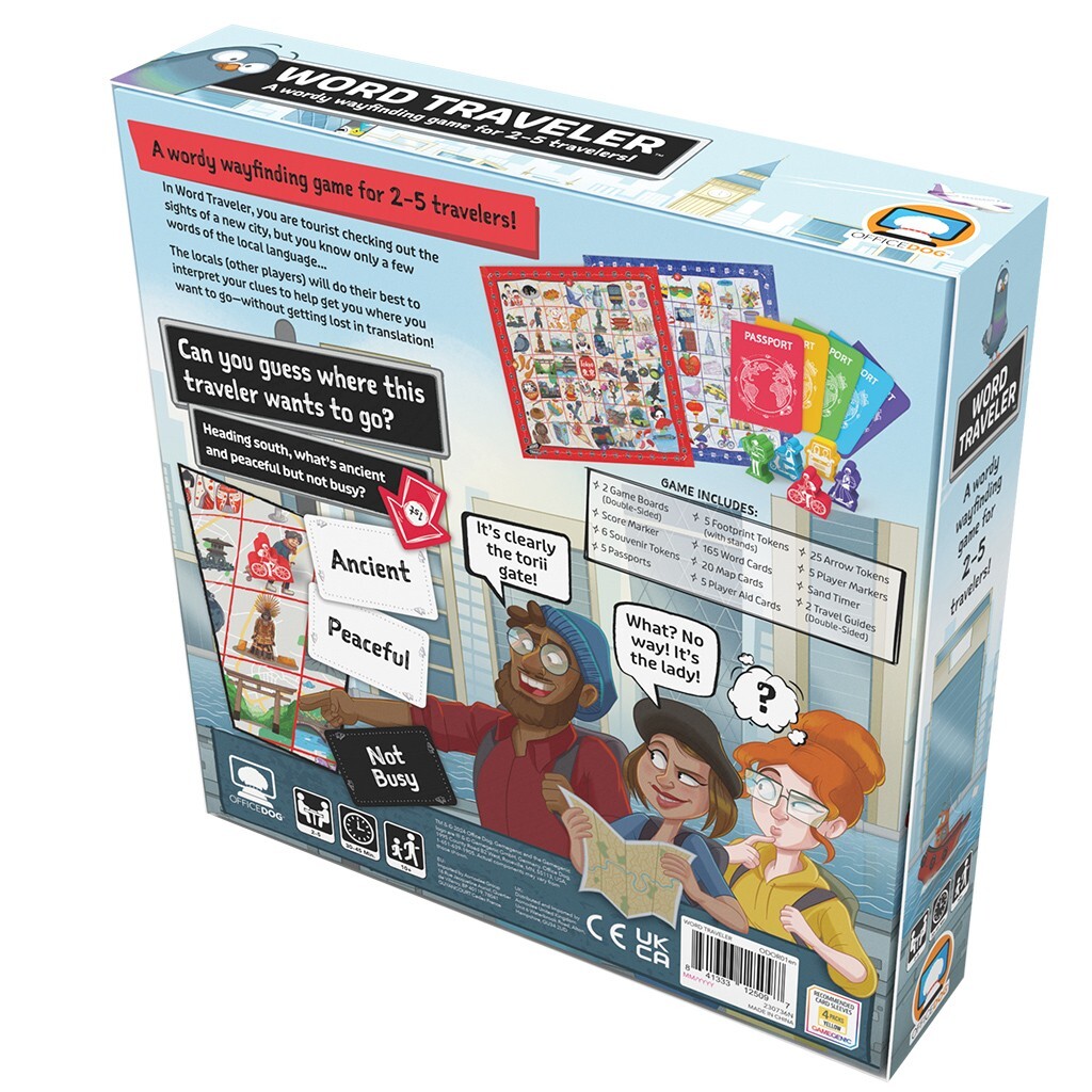 Word Traveler Cooperative Board Game Office Dog Games ODOR01EN Family Travel