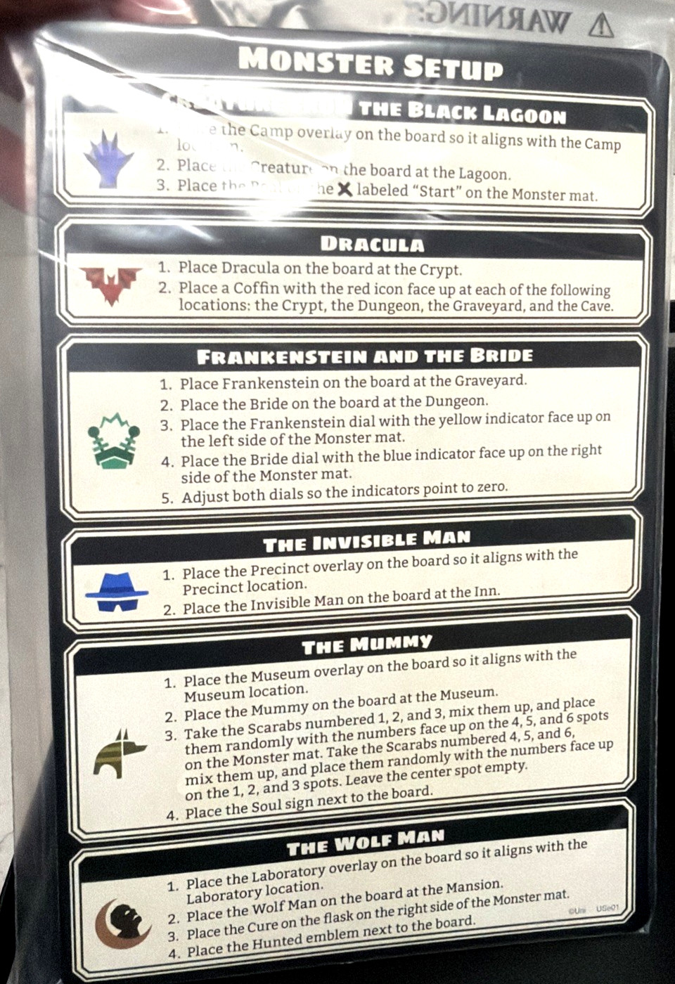 Horrified Universal Monsters Strategy Board Game Complete