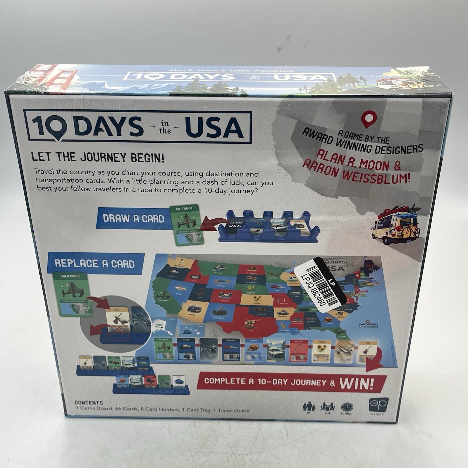 10 DAYS IN THE USA – NEW UNOPENED Board Game 2024 Alan Moon 8+ 2-4 Players