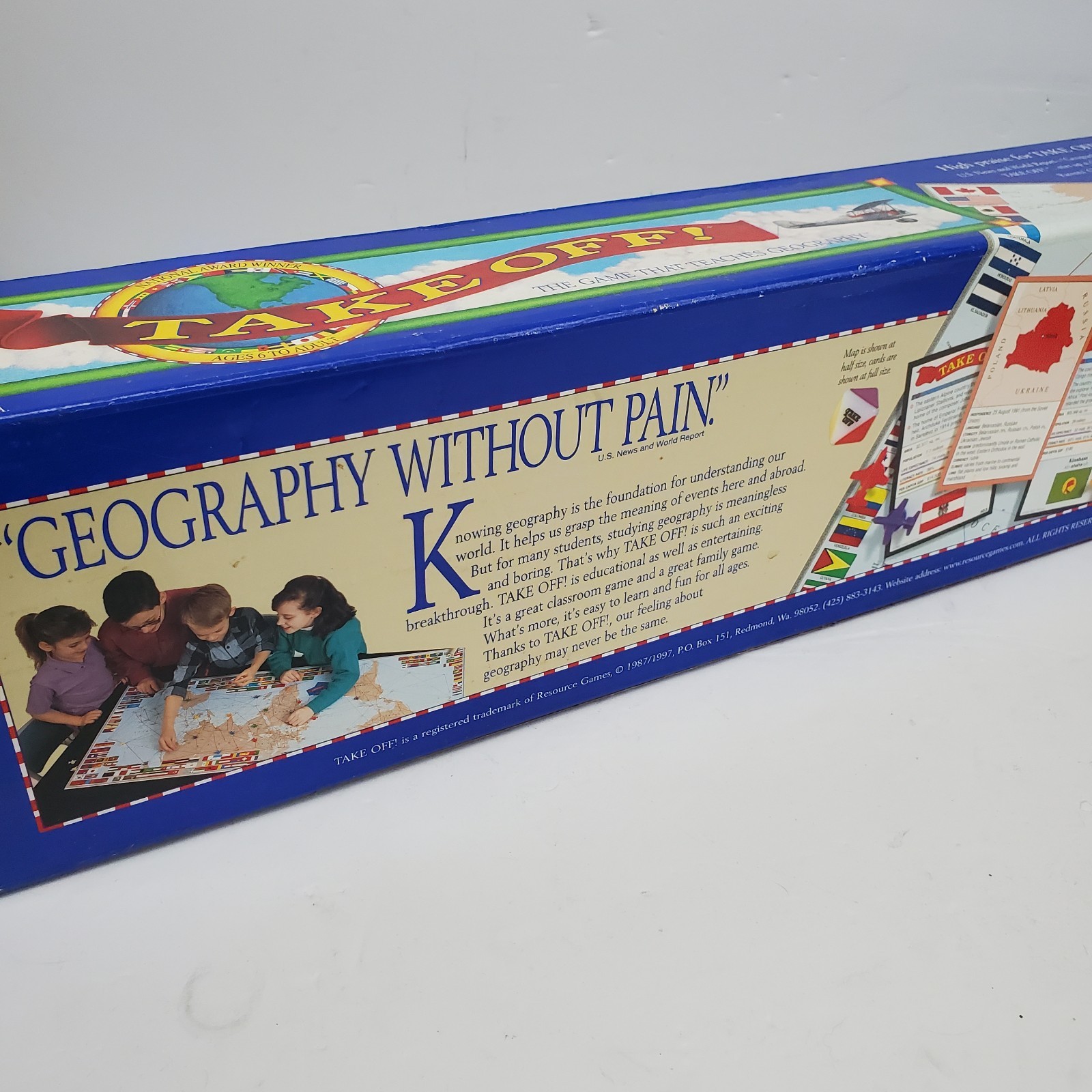 Take Off Board Game World Edition The Game That Teaches Geography 1994 Complete