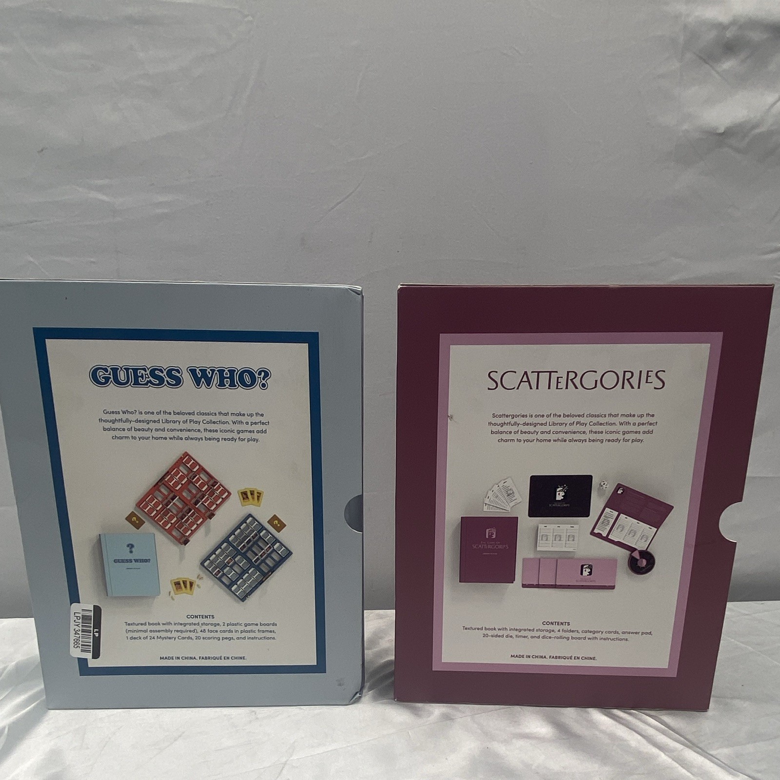 Library of Play Guess Who? & Scattergories Collector’s Edition Board Games