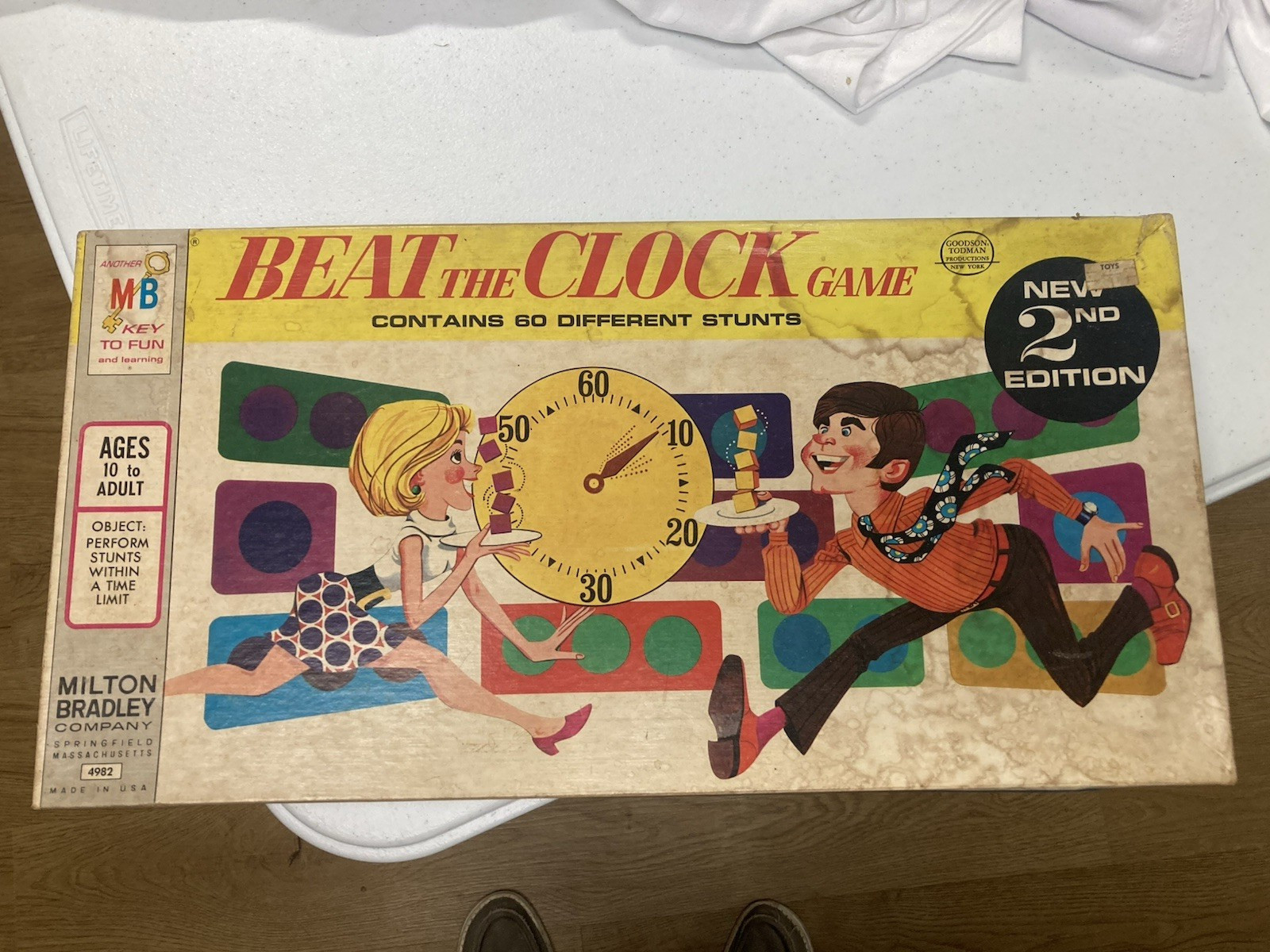 Vintage Milton Bradley Co Beat The Clock Game 2nd Edition 1969 – Complete