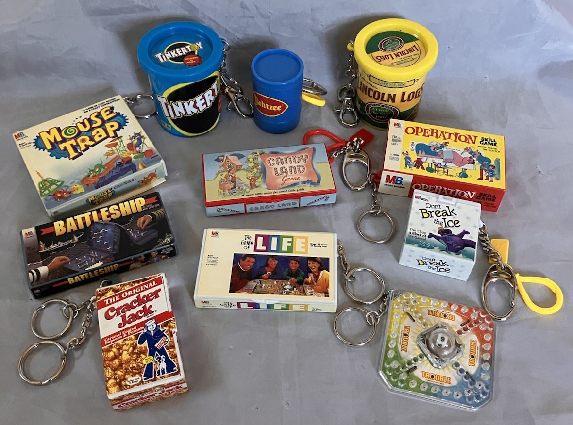 Vintage 1990’s – 2000’s MINI GAME KEYCHAIN LOT of 19 – Some Missing Pieces Y2K