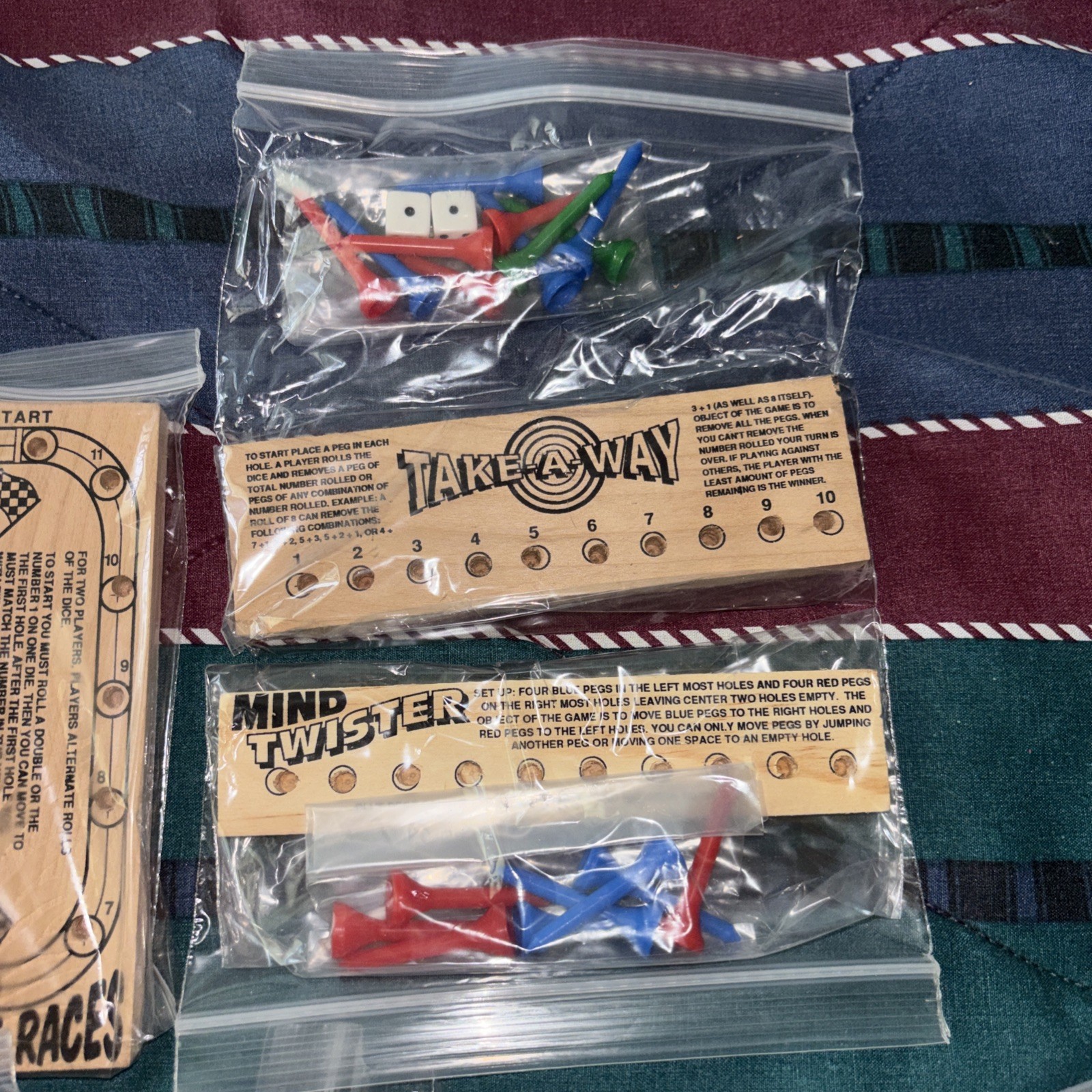 VINTAGE CHADWICK MILLER SET OF 7 PEG GAMES STILL IN BOX!!