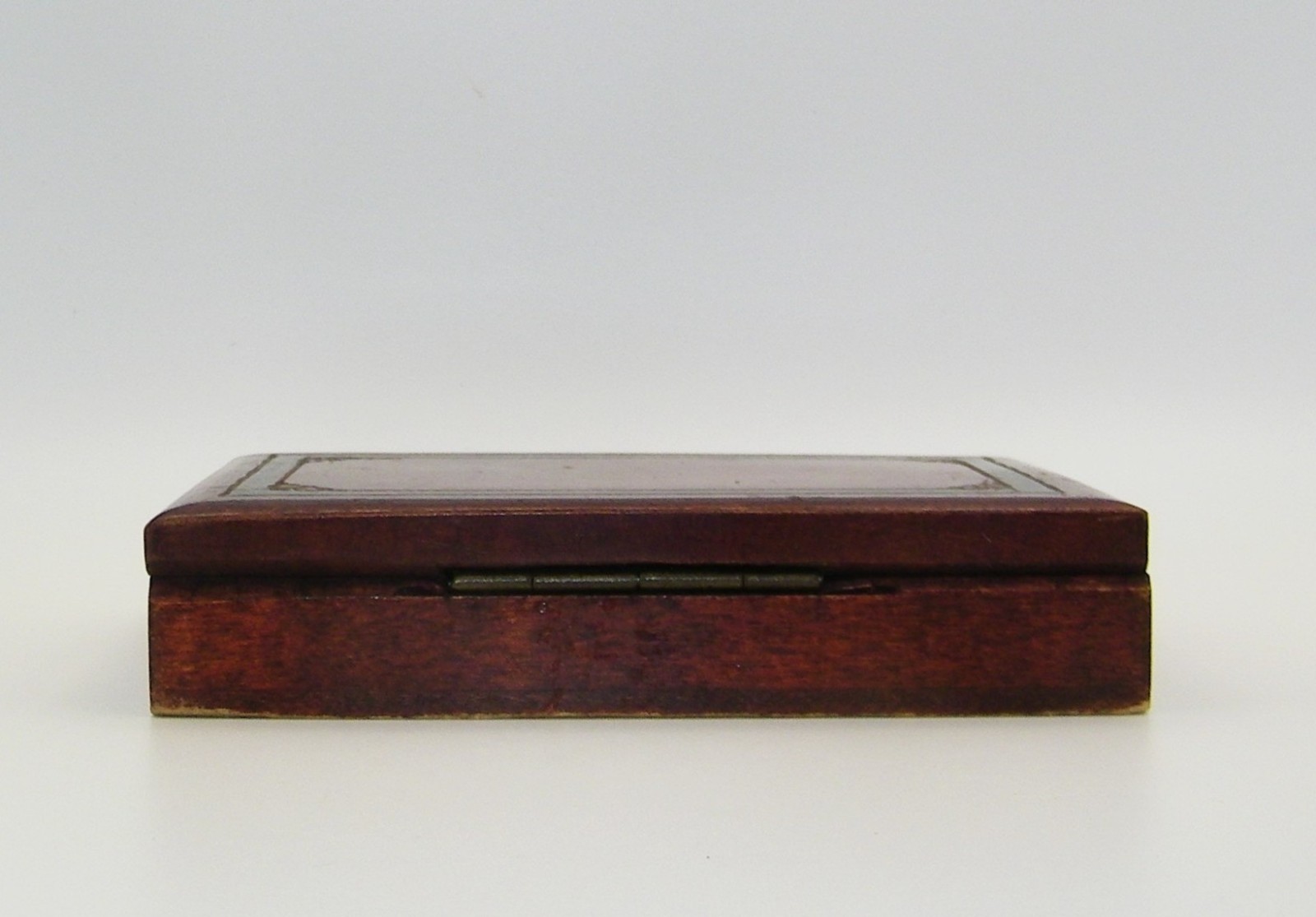 Antique complete Miniature Domino Set in Wood Portable Box Rich Patina