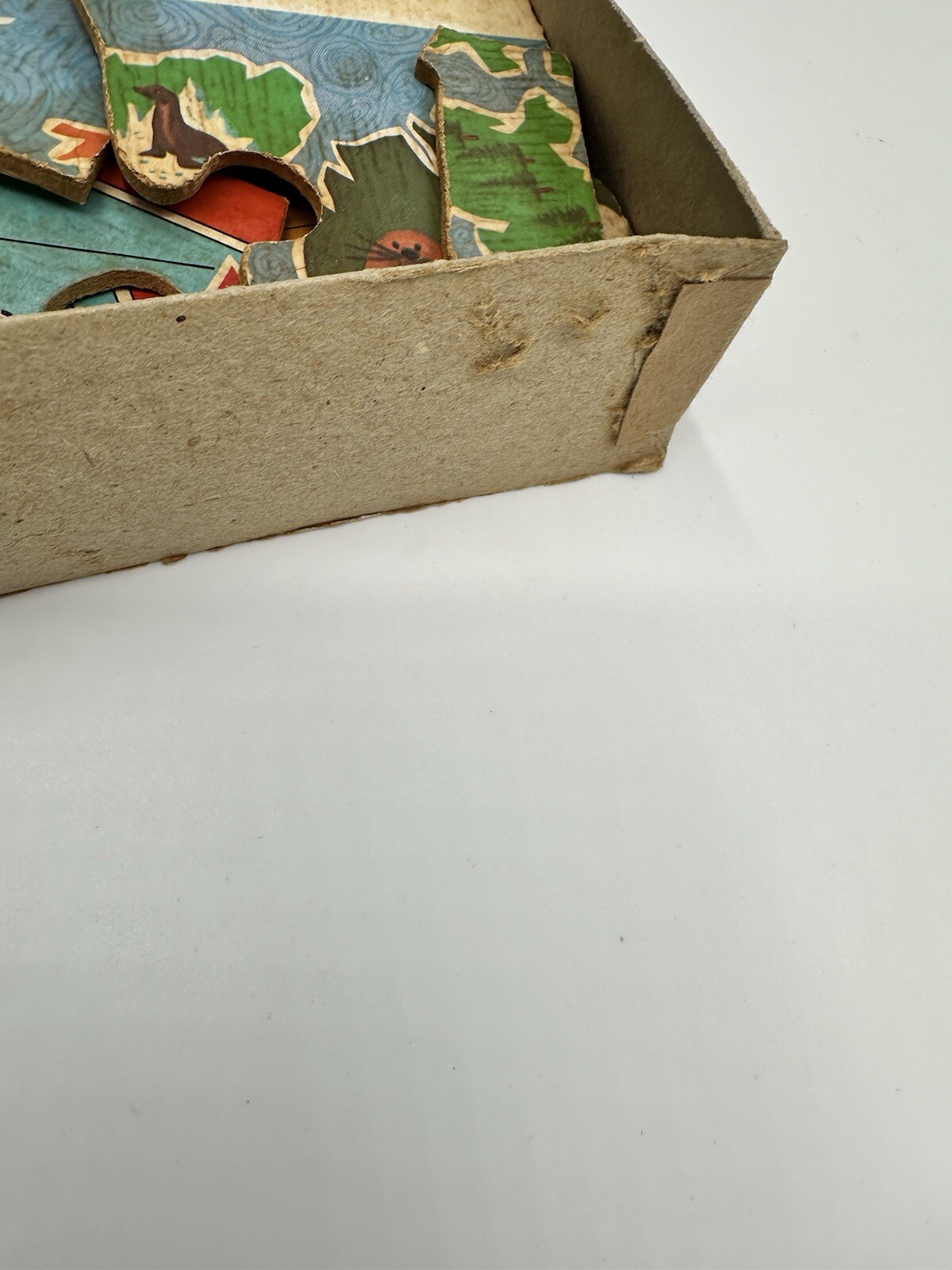 Vintage Wood Puzzle 1975 – Map of the United States and World (Reverse Side)