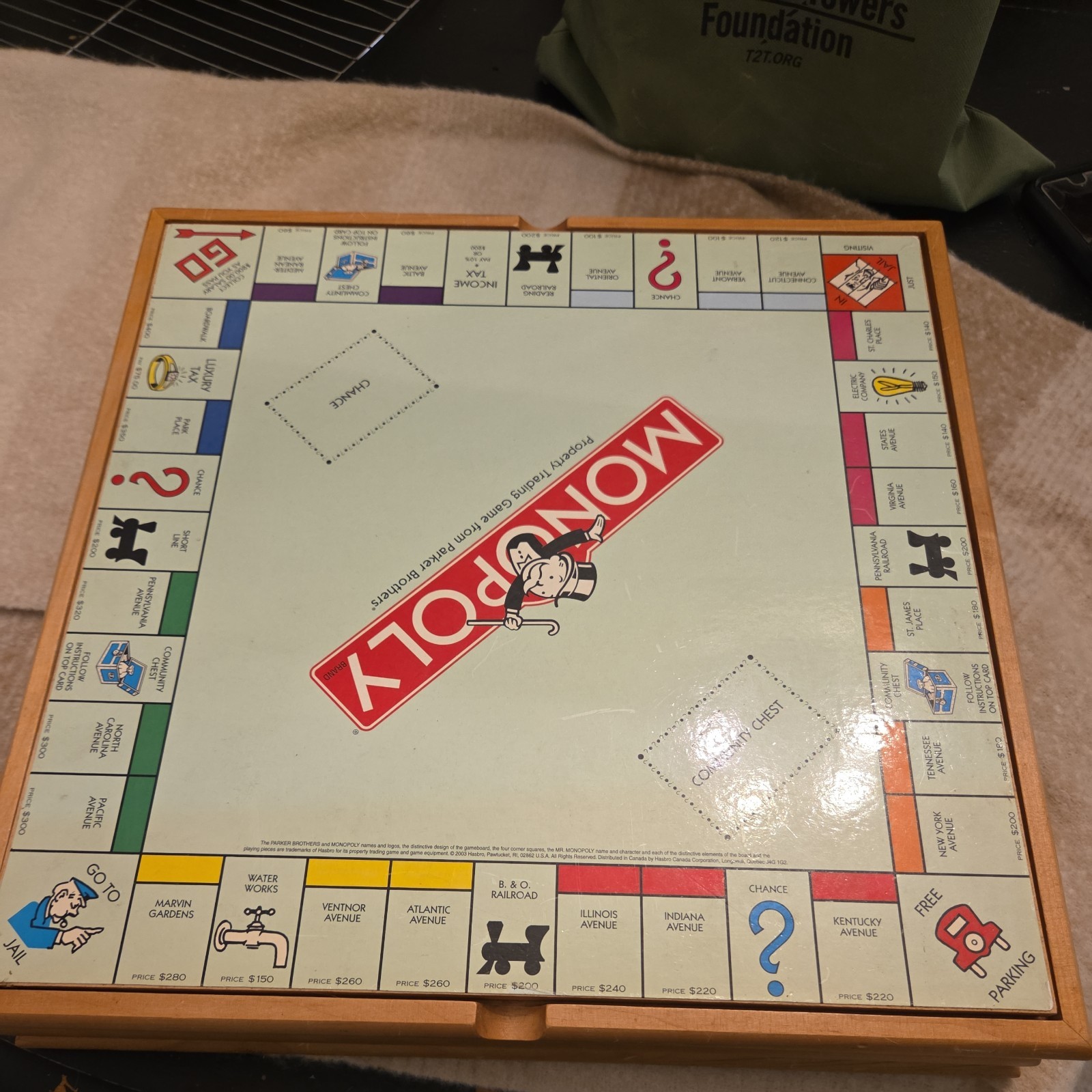 Vintage Monopoly Clue +6 Classic Games Wood Cabinet Used 2004 Chess checker etc