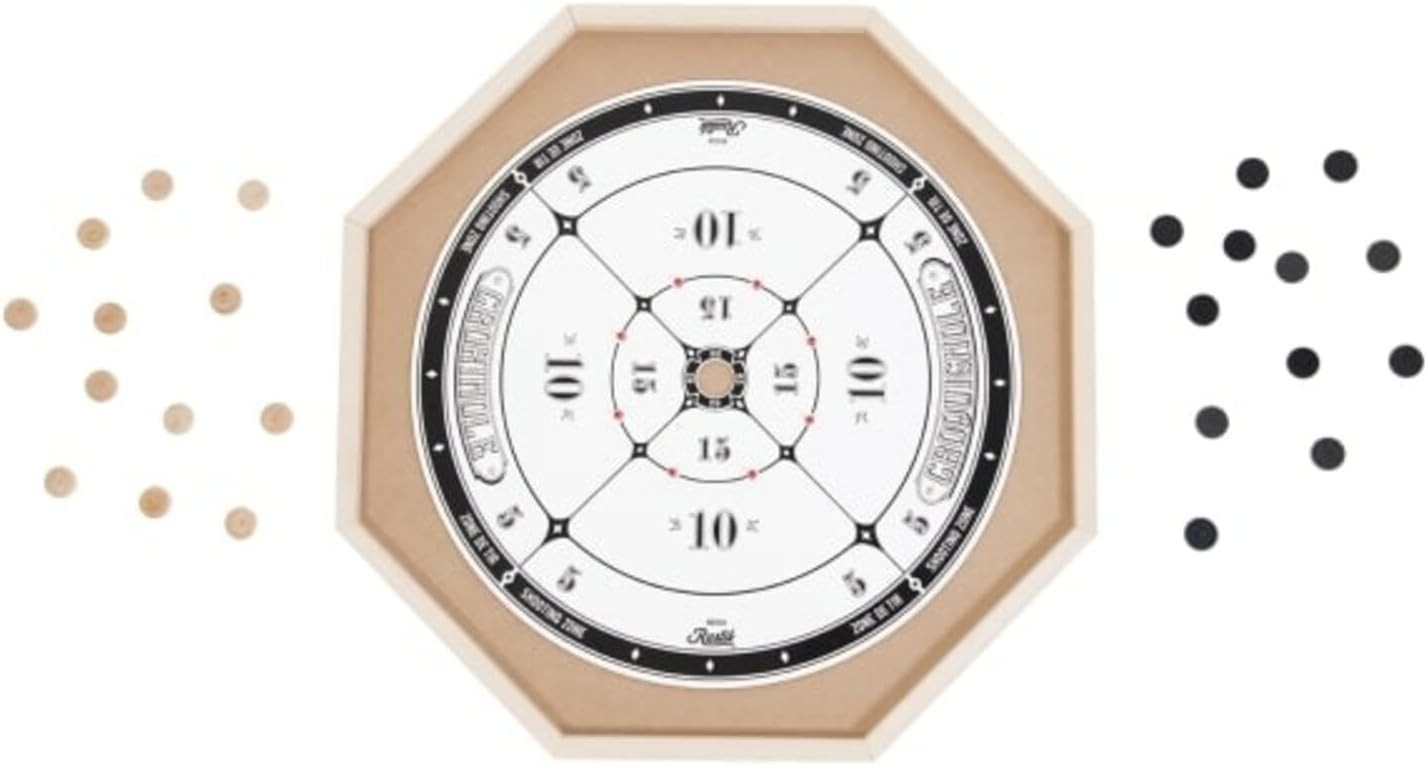 Educational Crokinole & Checkers Game: Foster Literacy & Strategic Thinking