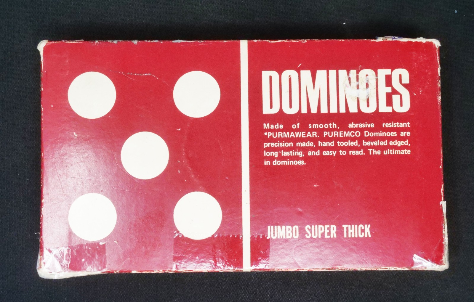 RARE!!! Vintage Puremco Extra Thick White Dallas Cowboys Dominoes SEE NOTE!
