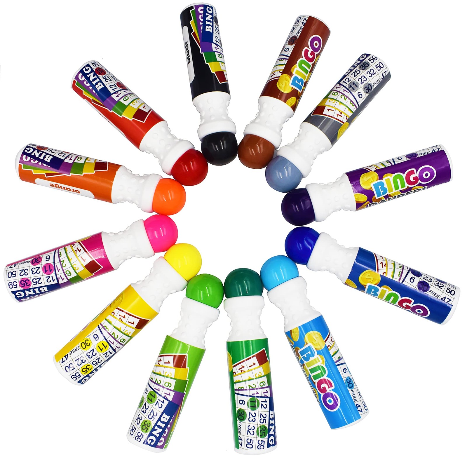 24 Count (Pack of 1), Red/Orange/Yellow/Apple green/Blue/Purple…
