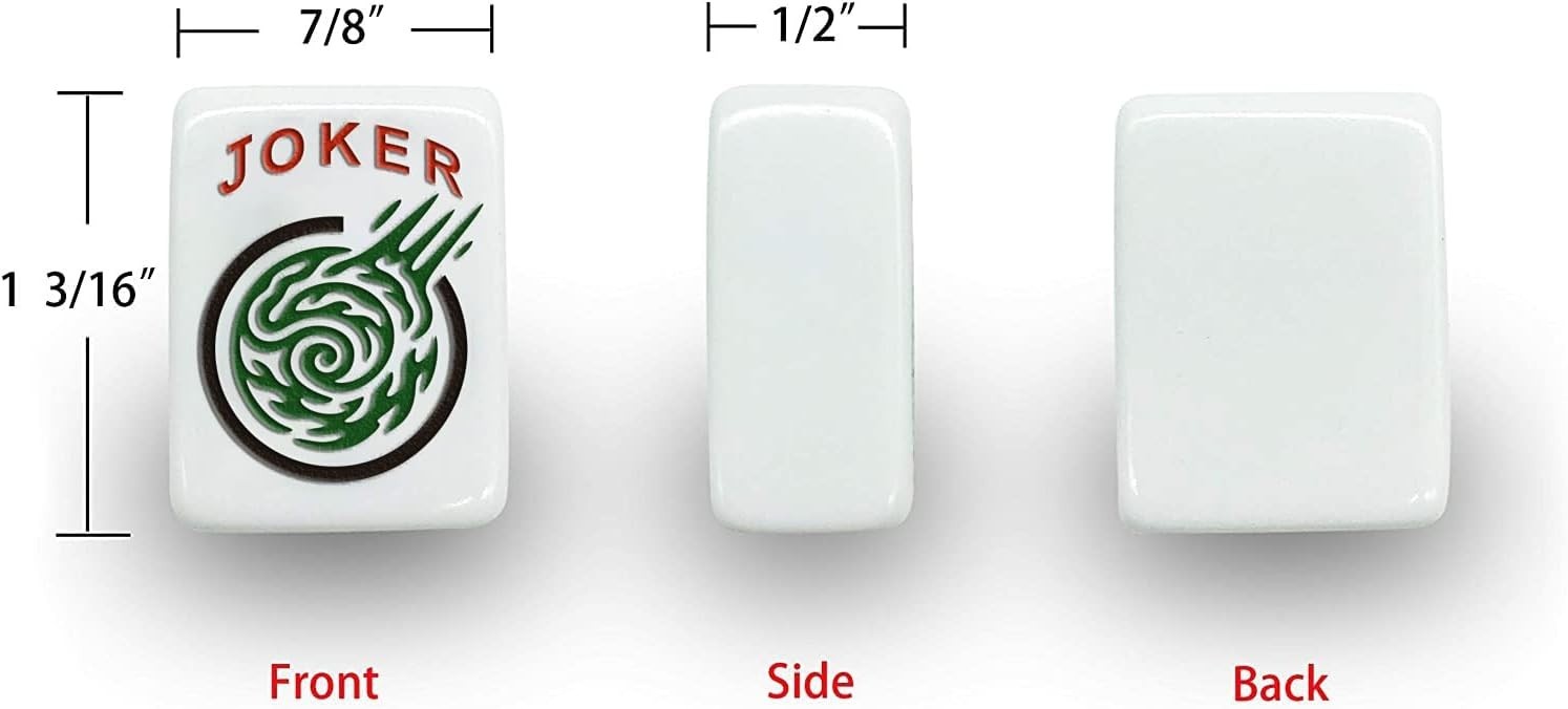 American Mahjong Game Set with Tiles, Chips, and Pink Carrying Bag