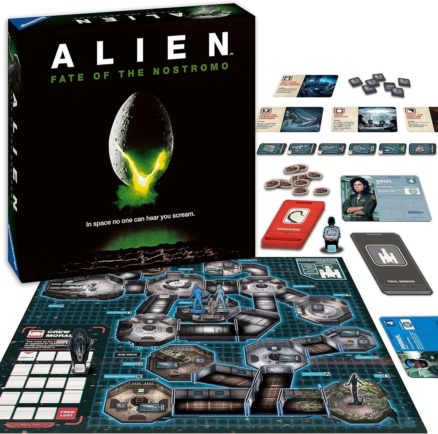 Ravensburger Alien Fate of the Nostromo Board Game Cooperative Strategy Suspense