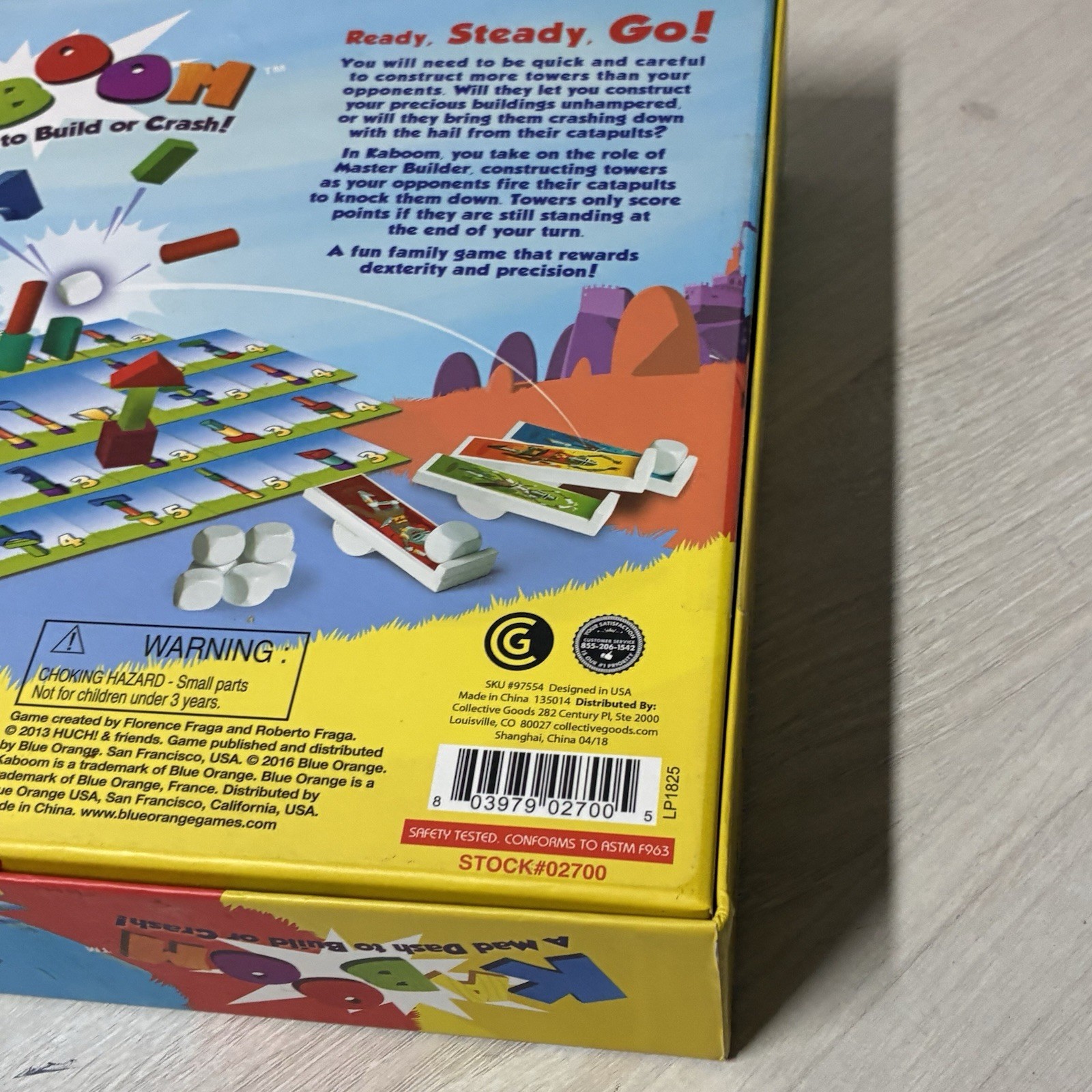 Blue Orange Kaboom Stacking Crashing Building Board Game Strategy 90% Complete