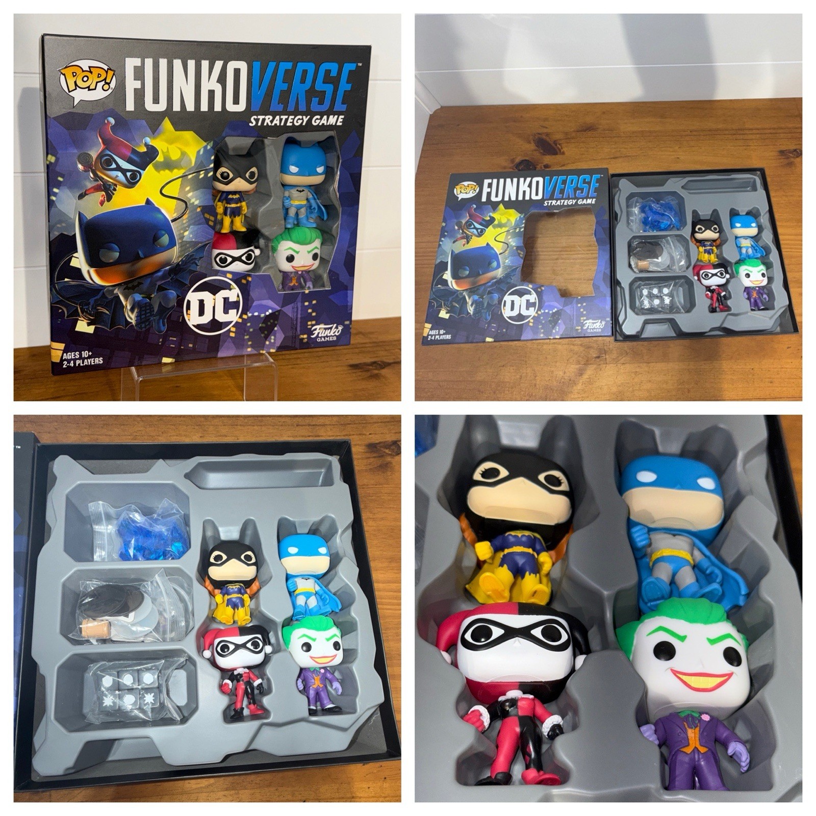FunkoVerse DC Comics Strategy Game 4-Pack Batman Joker Harley Quinn Batgirl